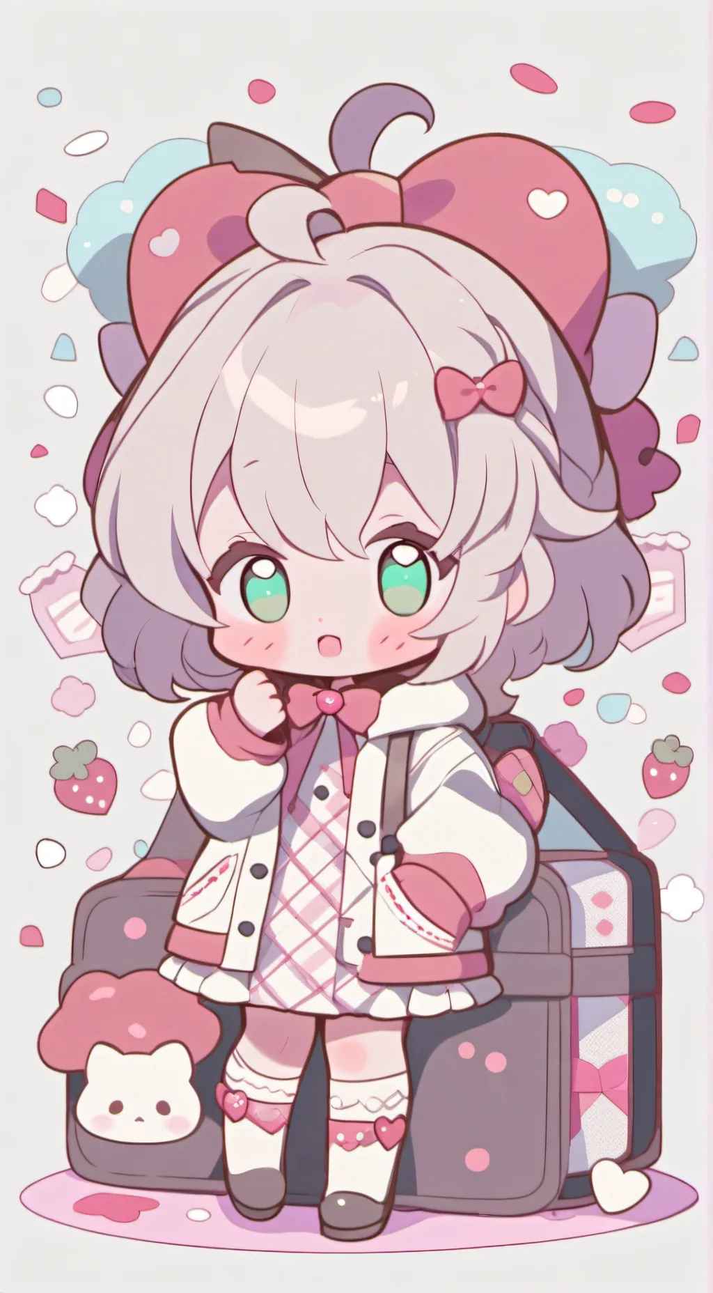ai character: un bébé a la rue background