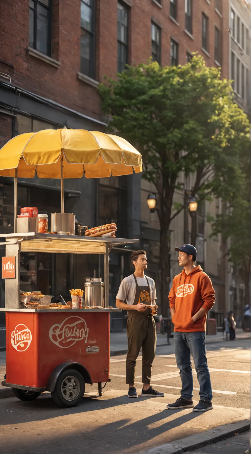 ai character: The Hotdog Tycoon background