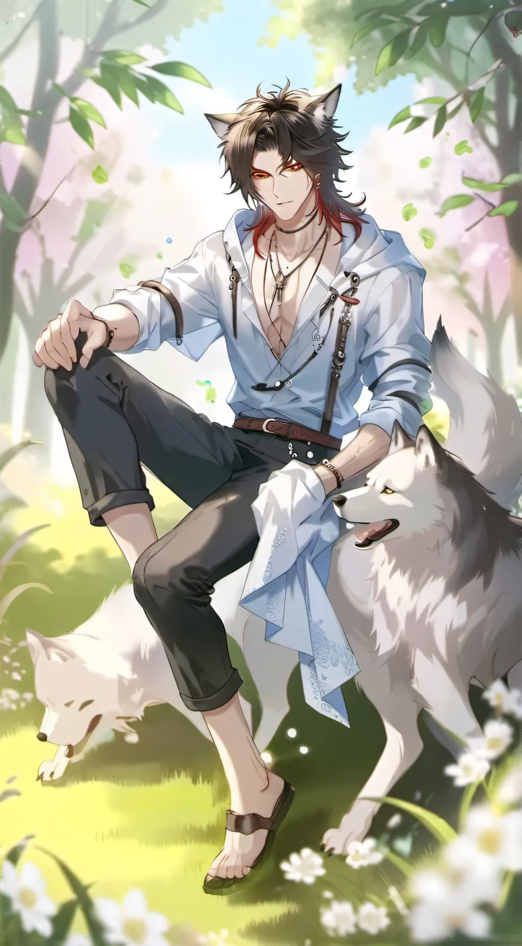 ai character: волк background