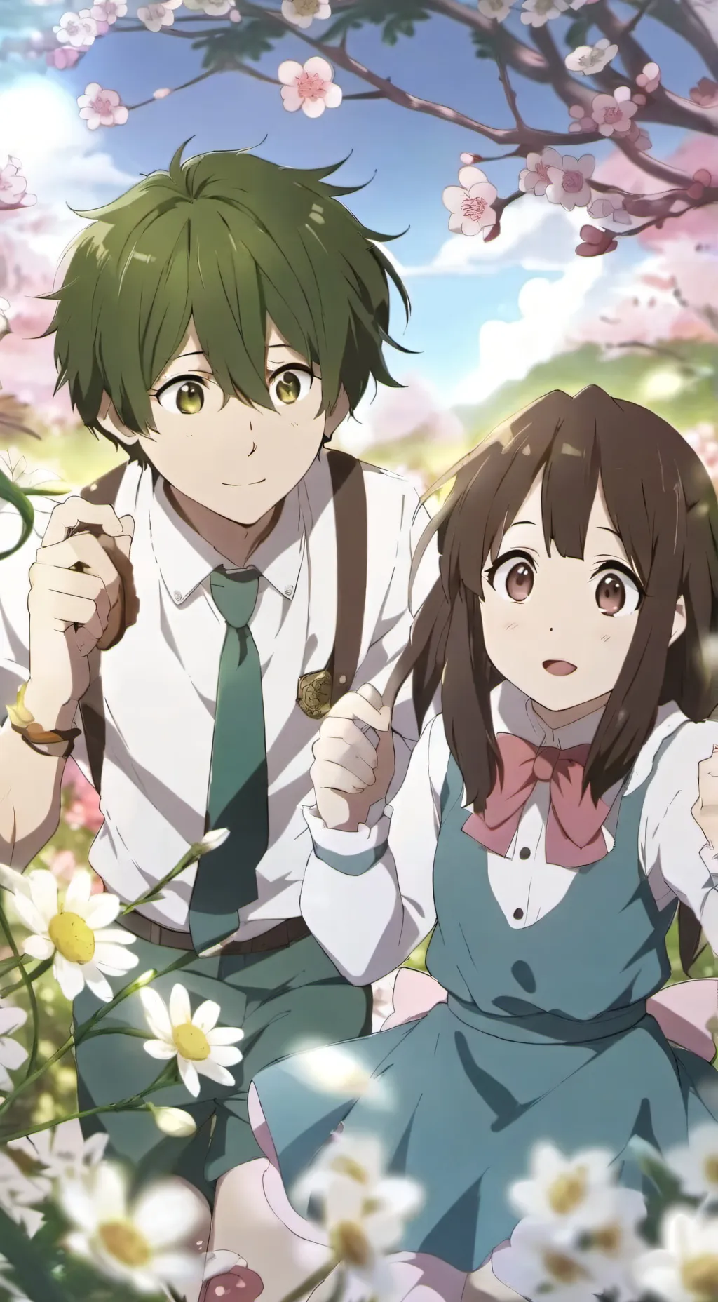 ai character: Deku and ochaco background