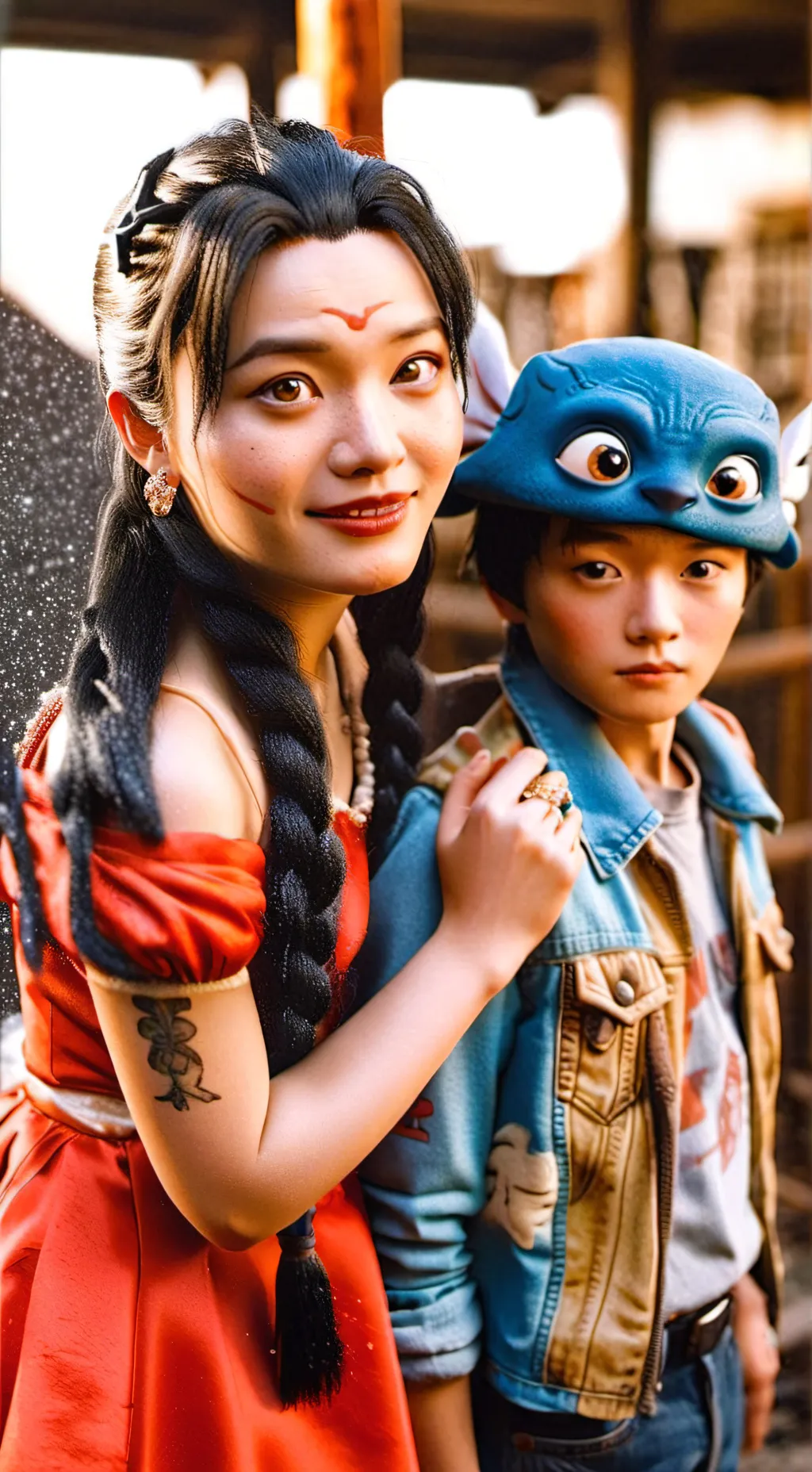 ai character: lilo and stitch  background