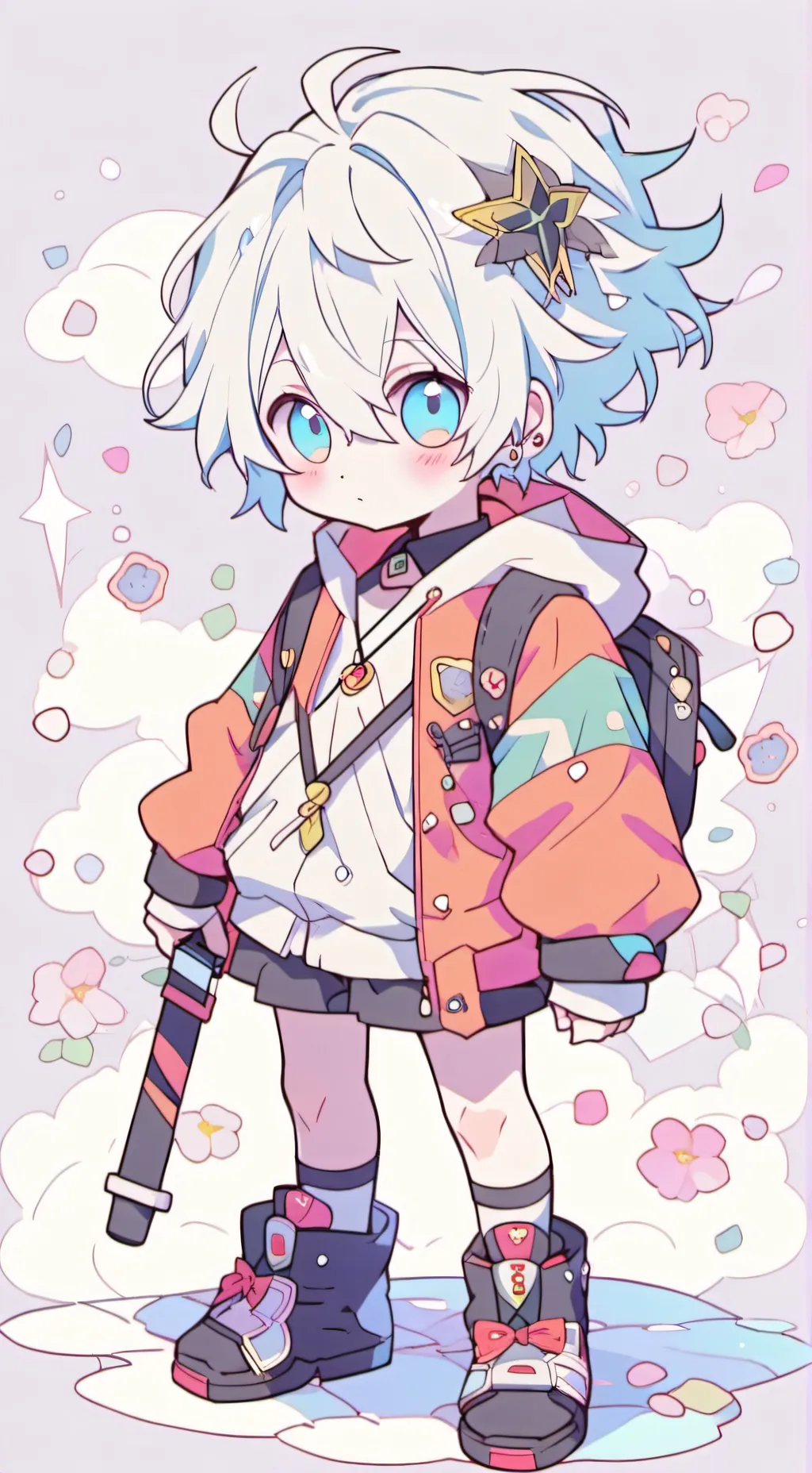 ai character: Satoru Gojo 🤍💙 background