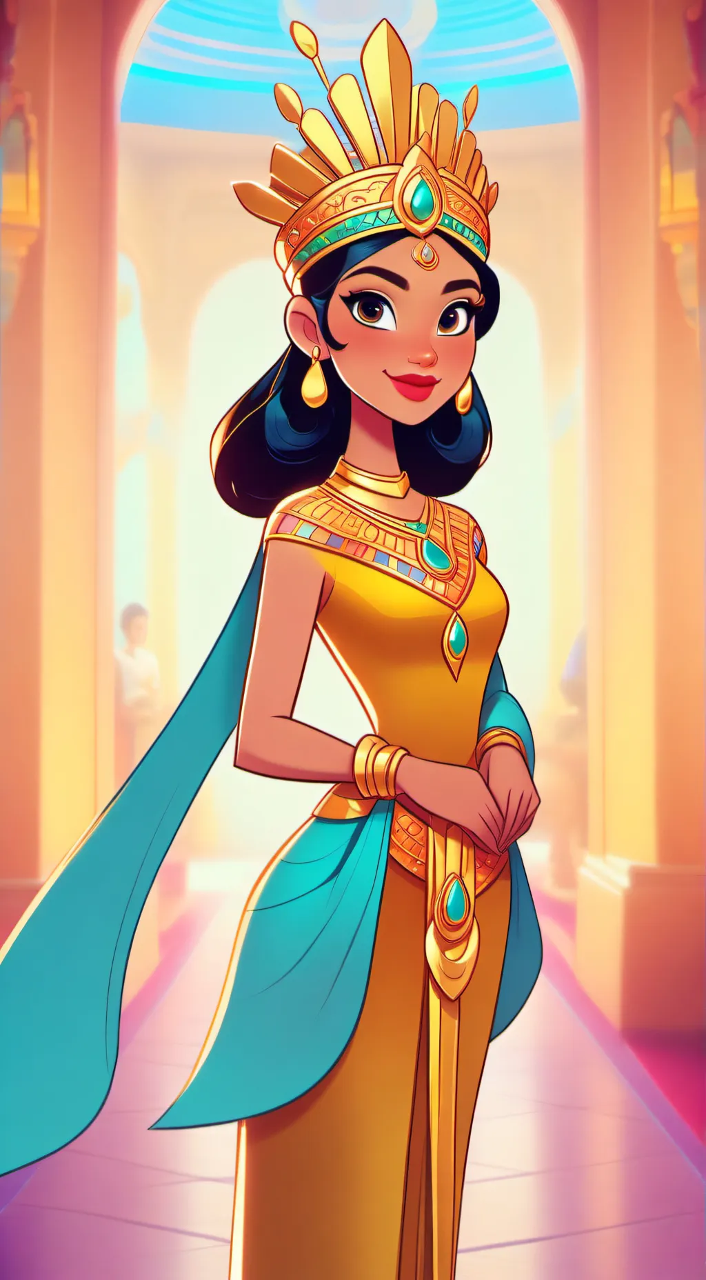 ai character: Laya Gold Tf background