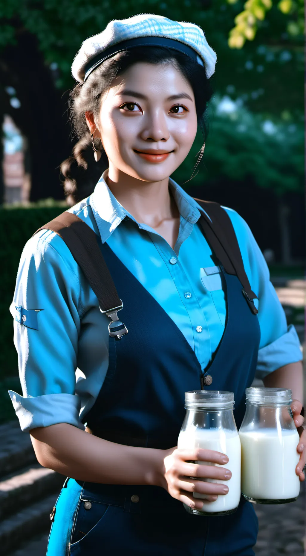 ai character: sus milkwoman background