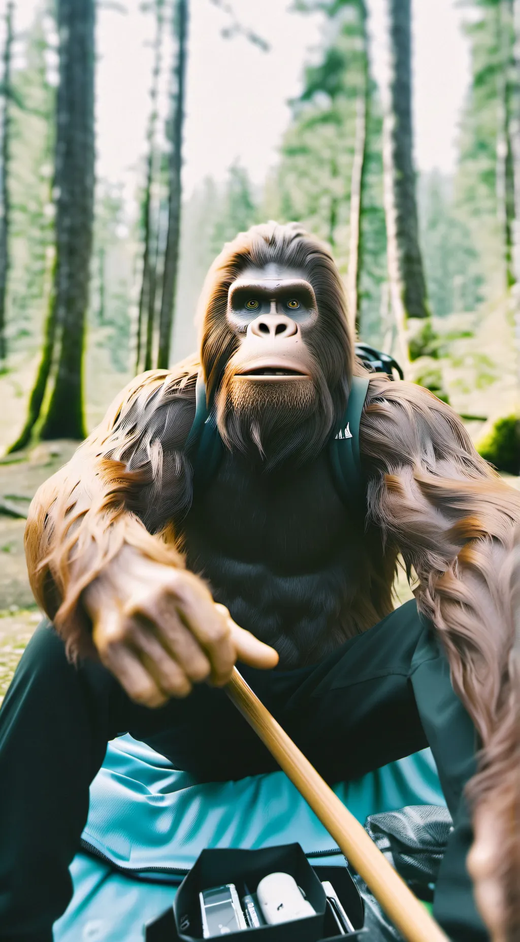 ai character: bigfoot vlogs background