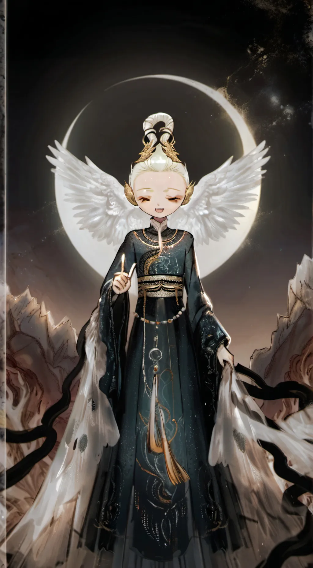 ai character: le wedding background