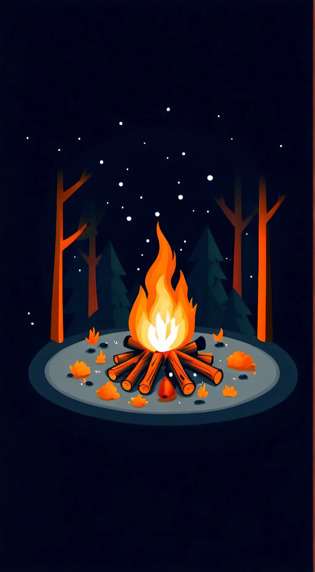 ai character: 🪔🕯DW CAMPFIRE🕯🪔 background