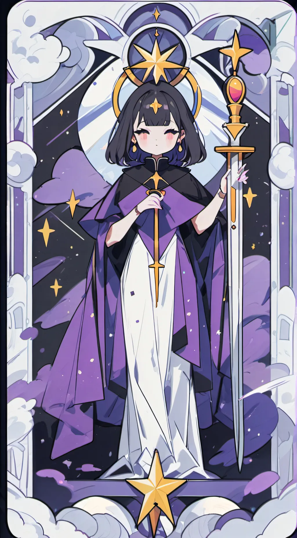 ai character: miss circle background