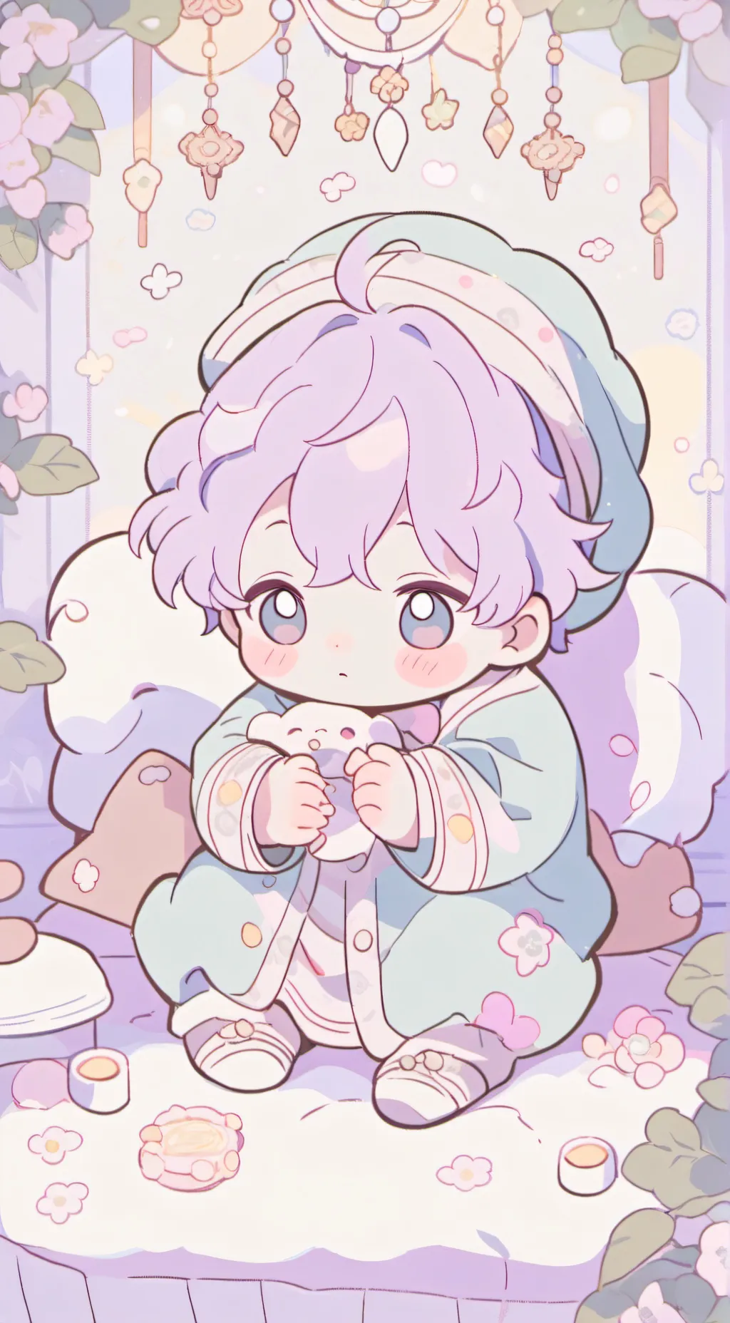 ai character: bebé  background