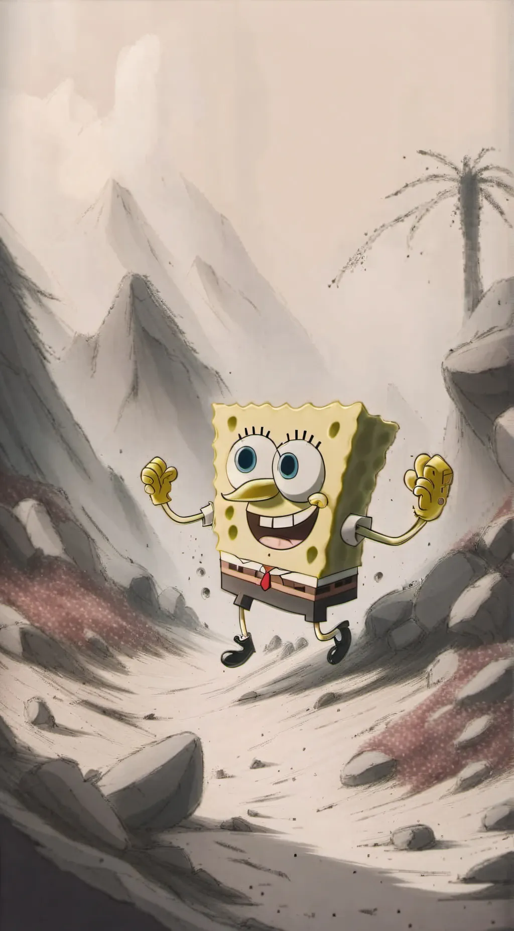 ai character: Spongebob crew  background