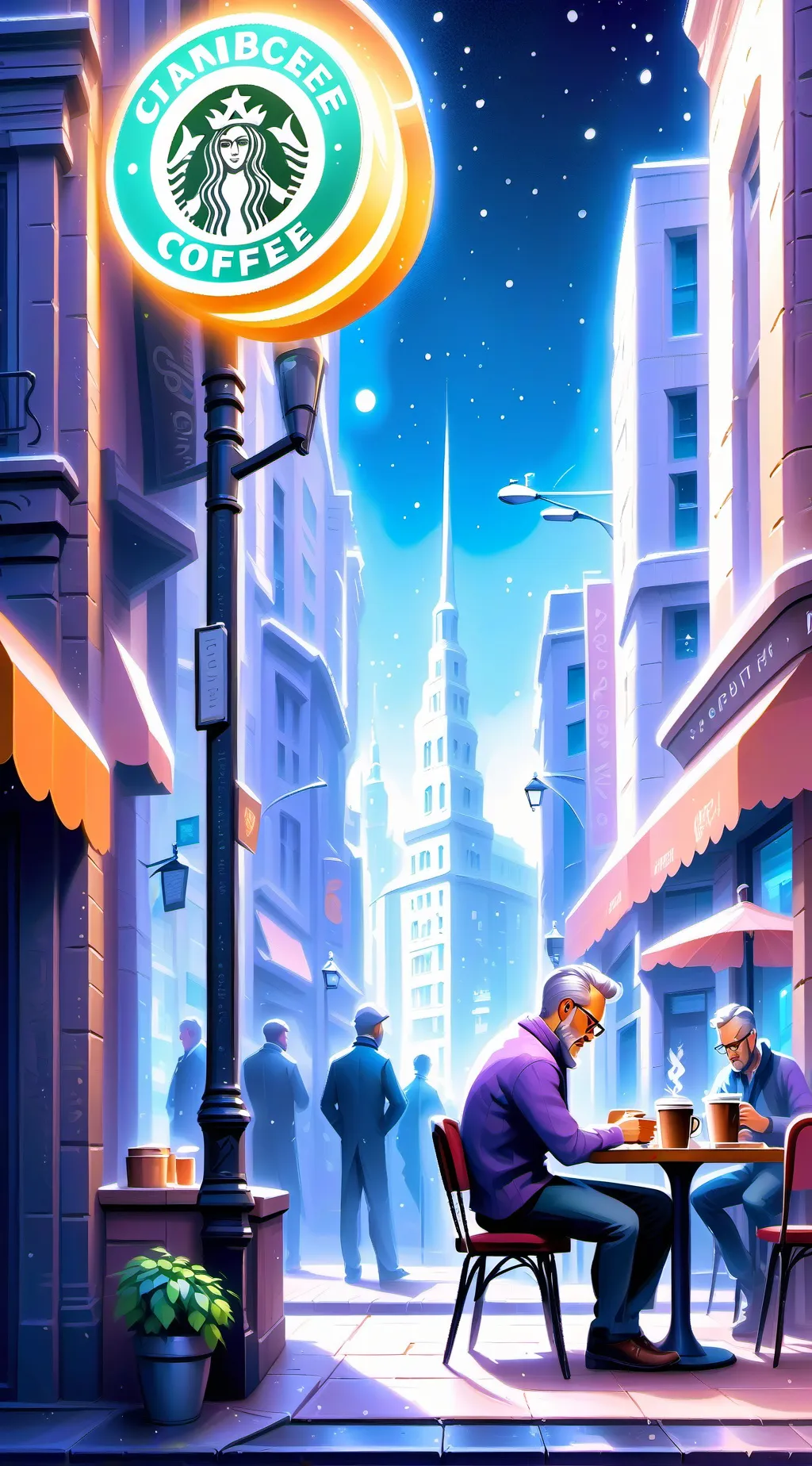 ai character: The Coffee Dream Tycoon background