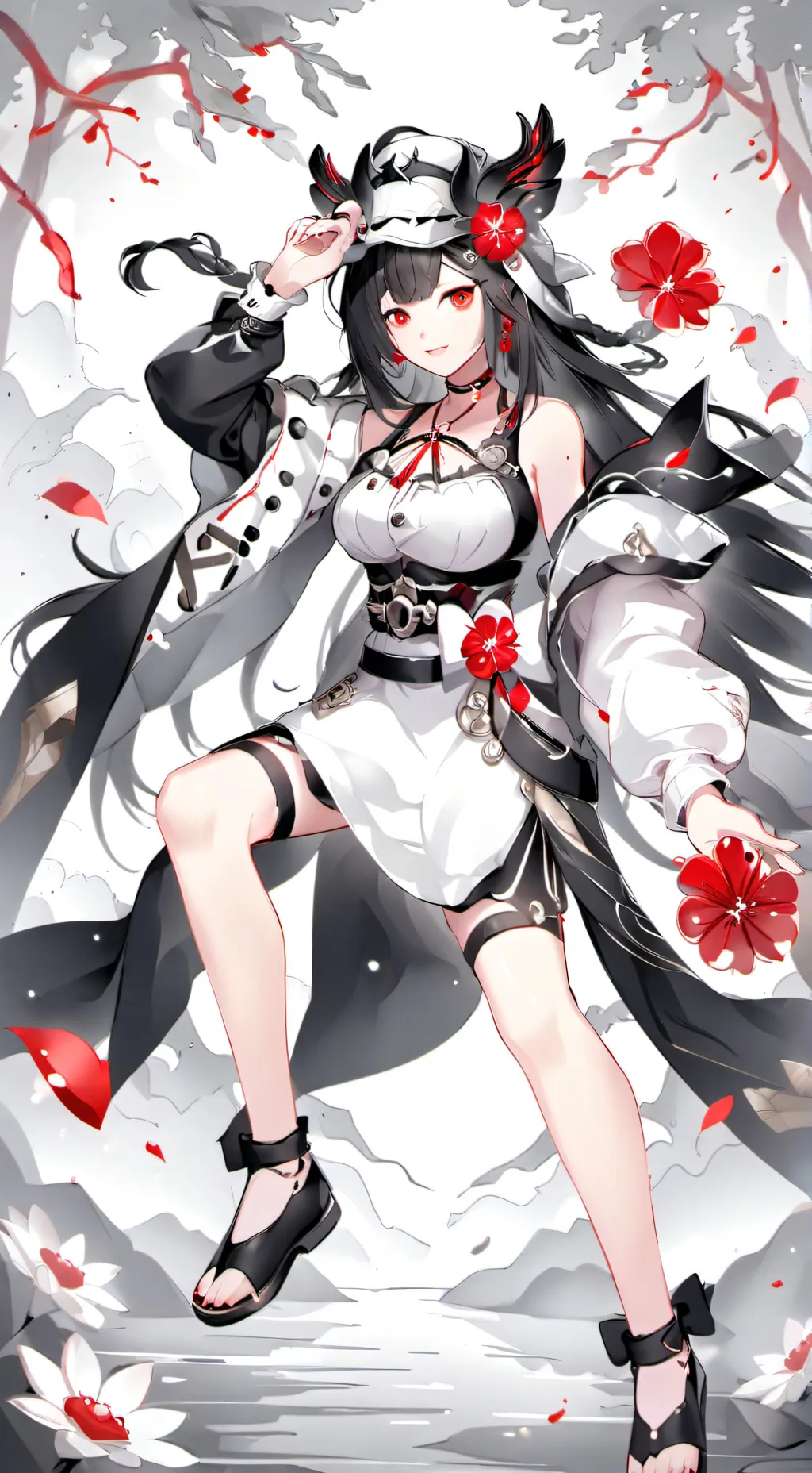 ai character: Chasseuse de prime background