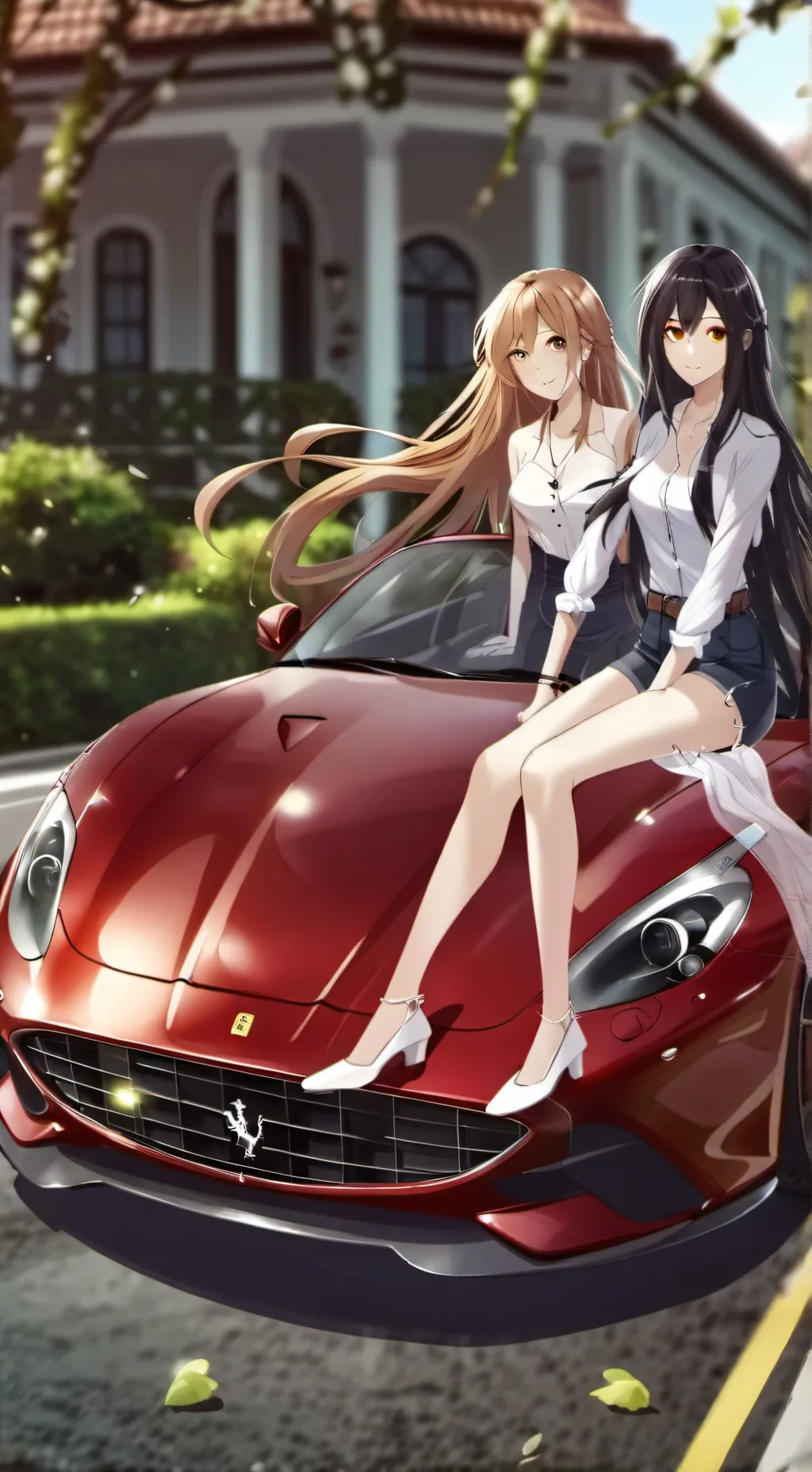 ai character: Anna and Monica  background