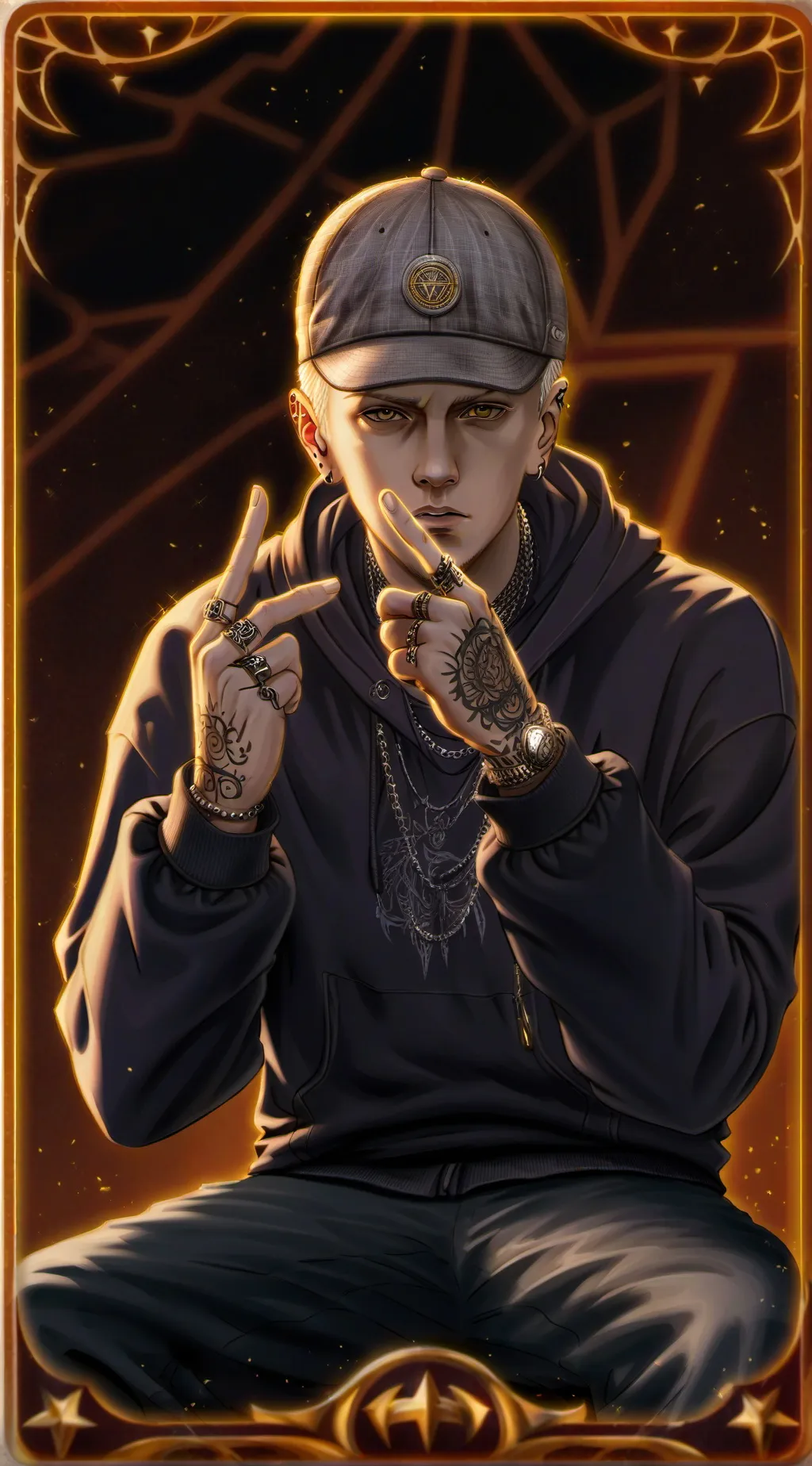 ai character: Eminem  background