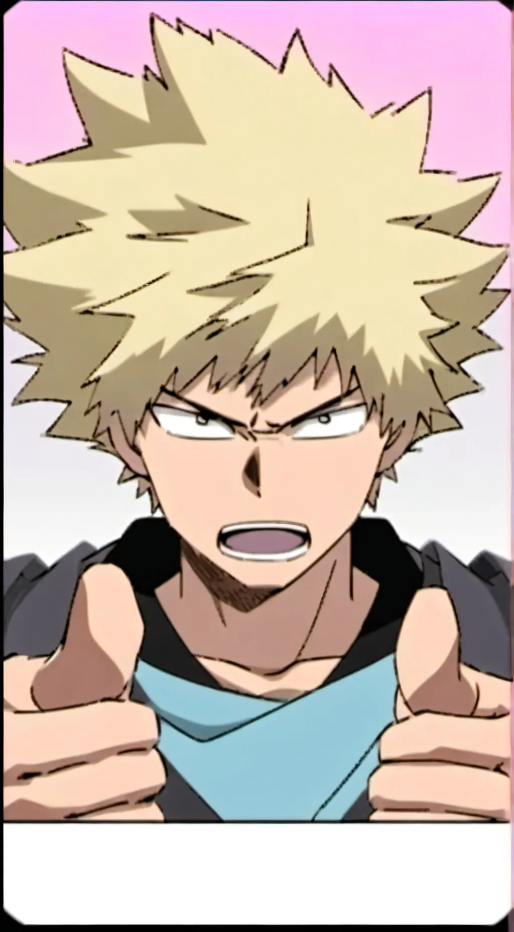 ai character: Katsuki bakugo  background