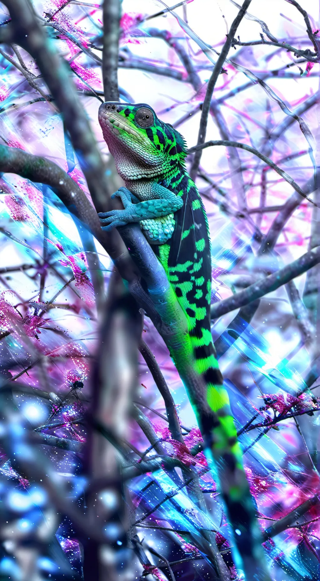 ai character: caméléon background
