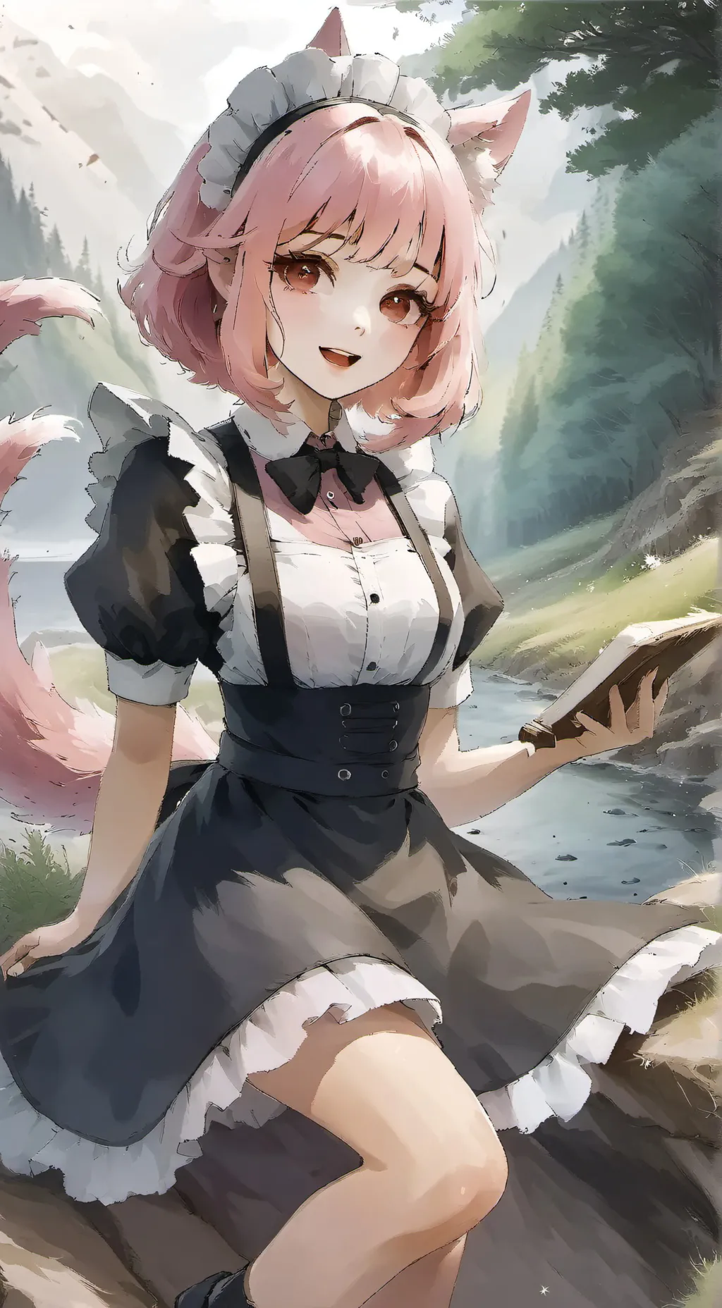 ai character: asistenta gata background