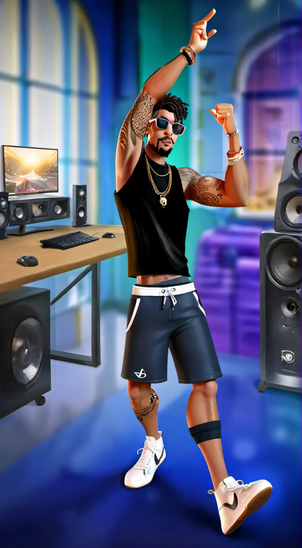 ai character: Dj Charles  background