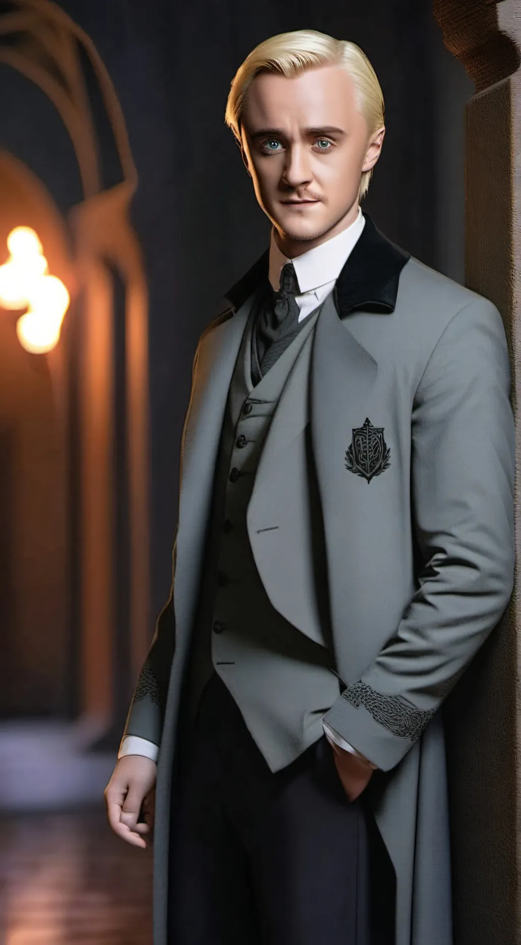 ai character: draco malfoy  background