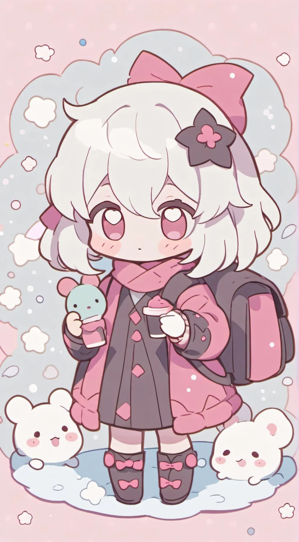 ai character: Snowball x rocky! background