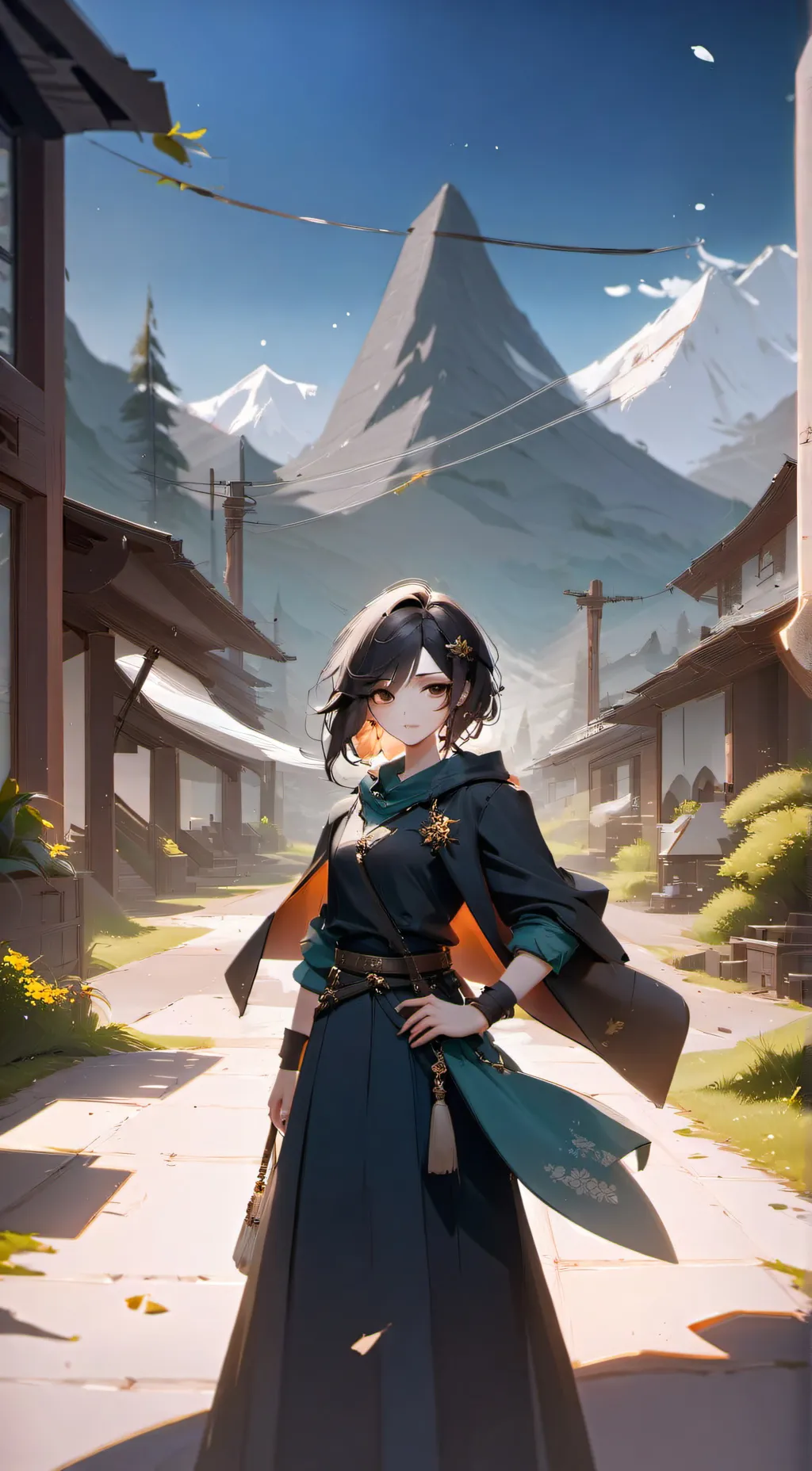 ai character: coral background