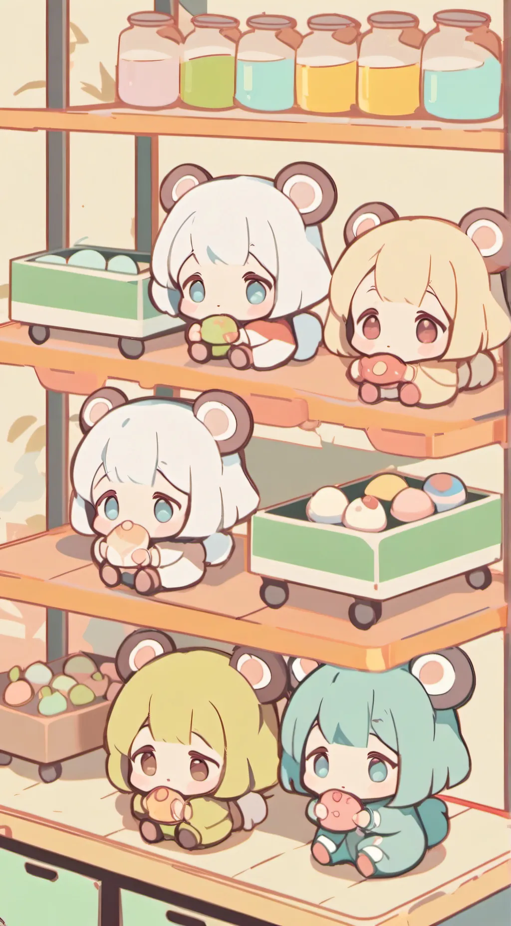 ai character: Tiny Babies background