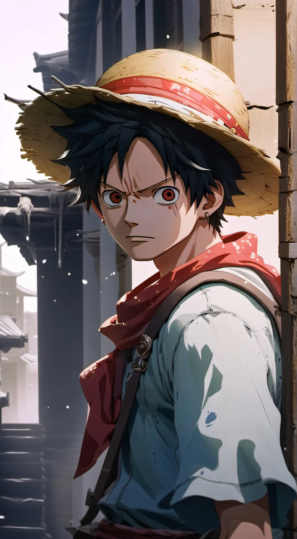 ai character: One piece  background
