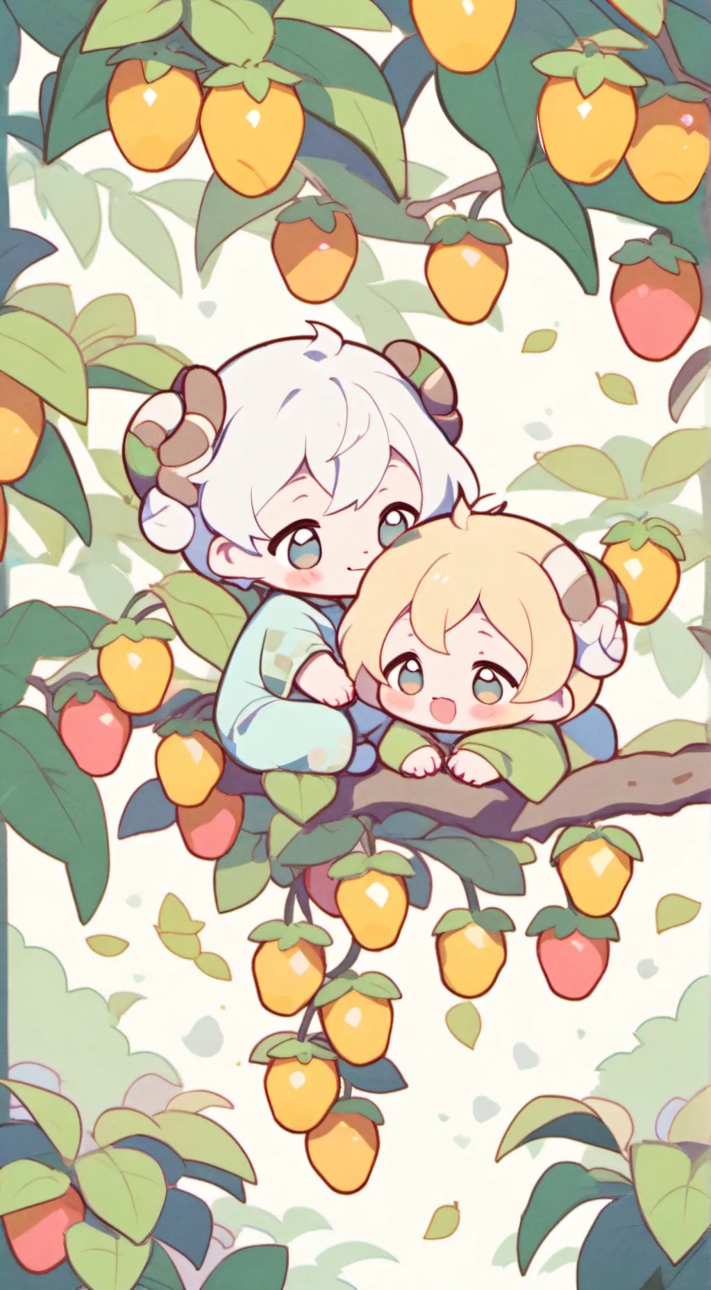 ai character: Fruit Babies background