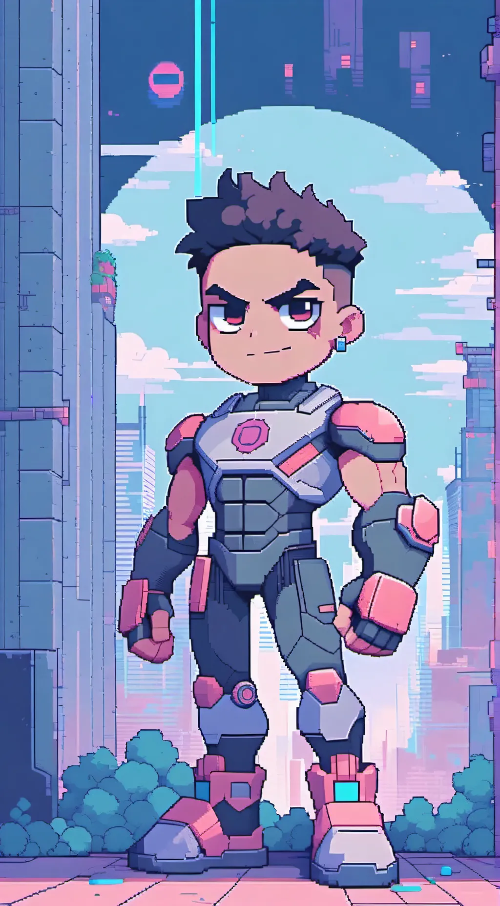 ai character: cyborg background