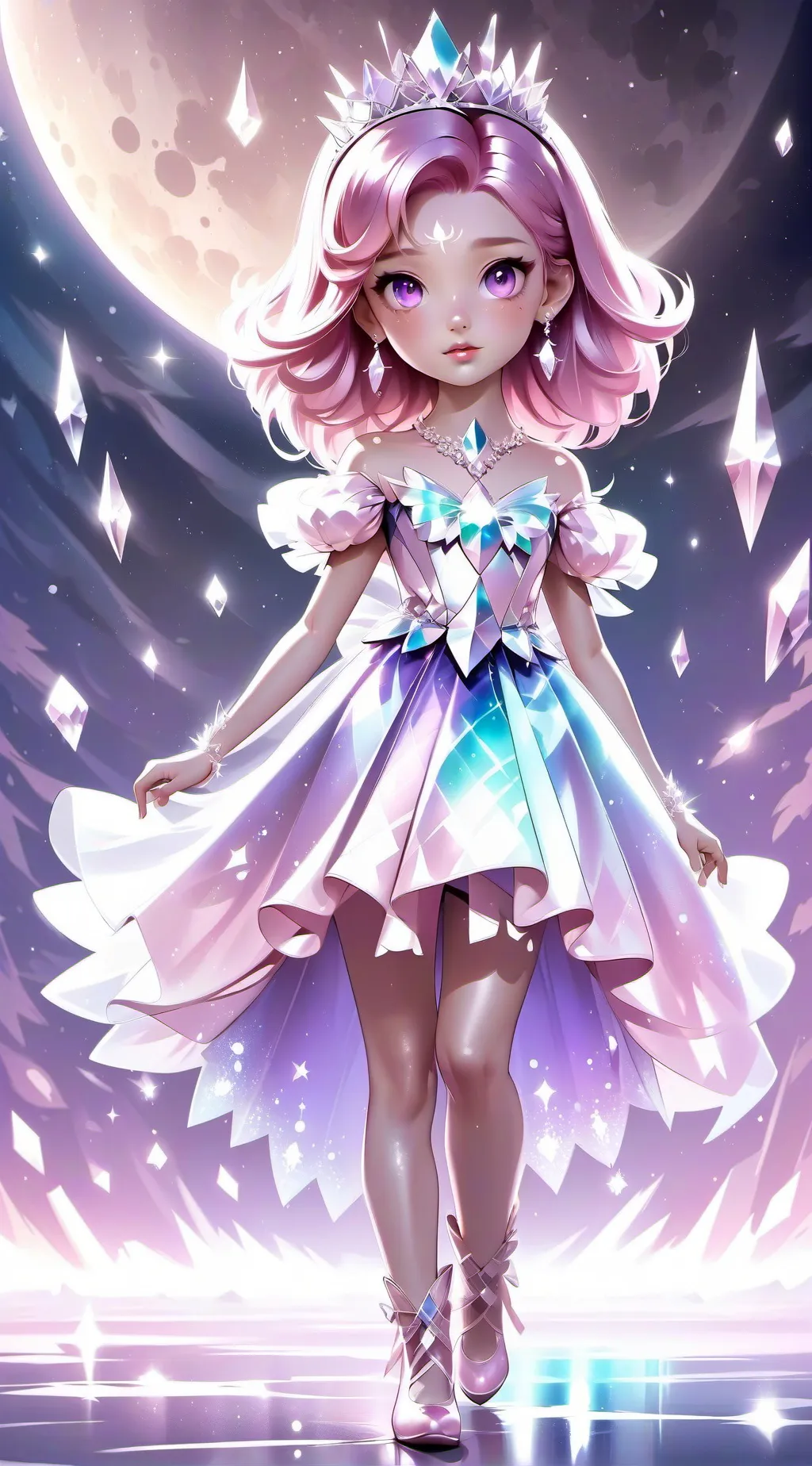ai character: Crystal  background
