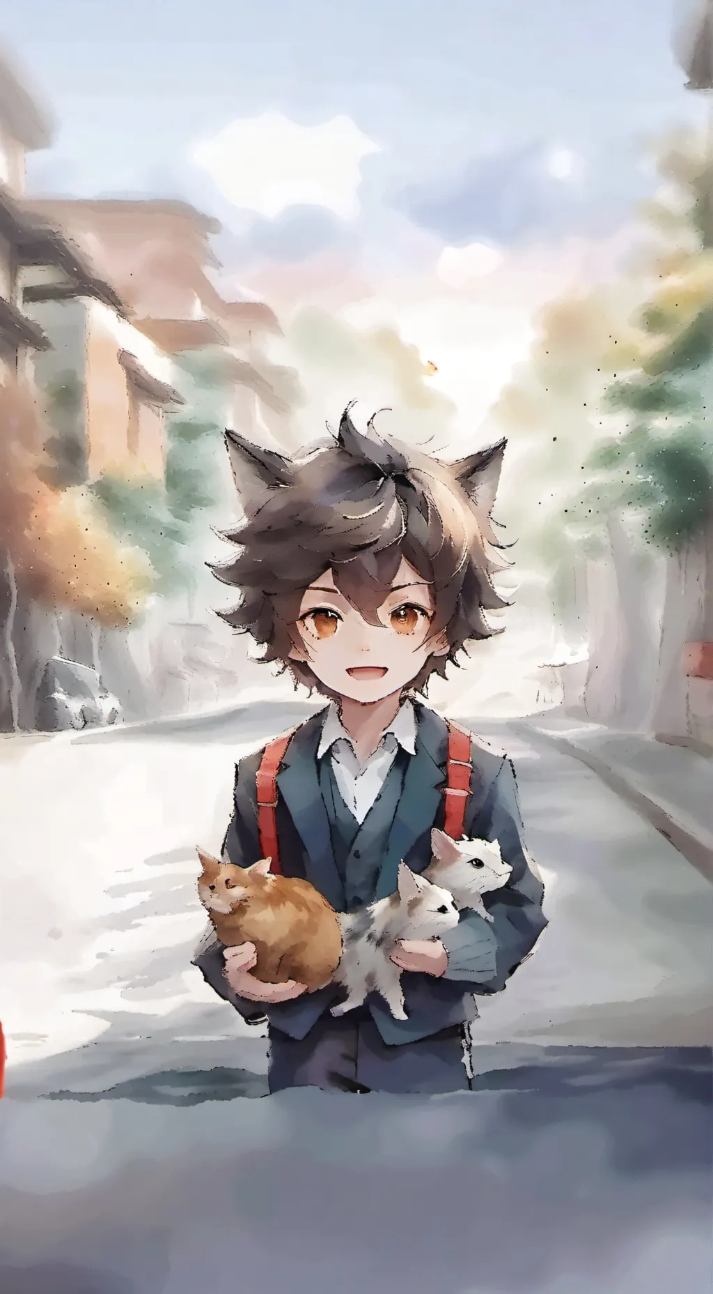 ai character: gato malo background