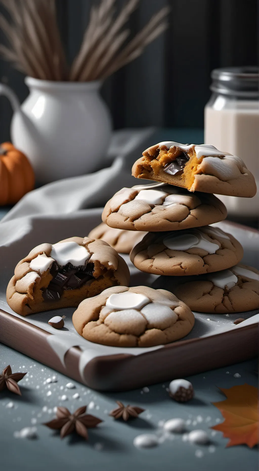 ai character: PumpkinCookie background