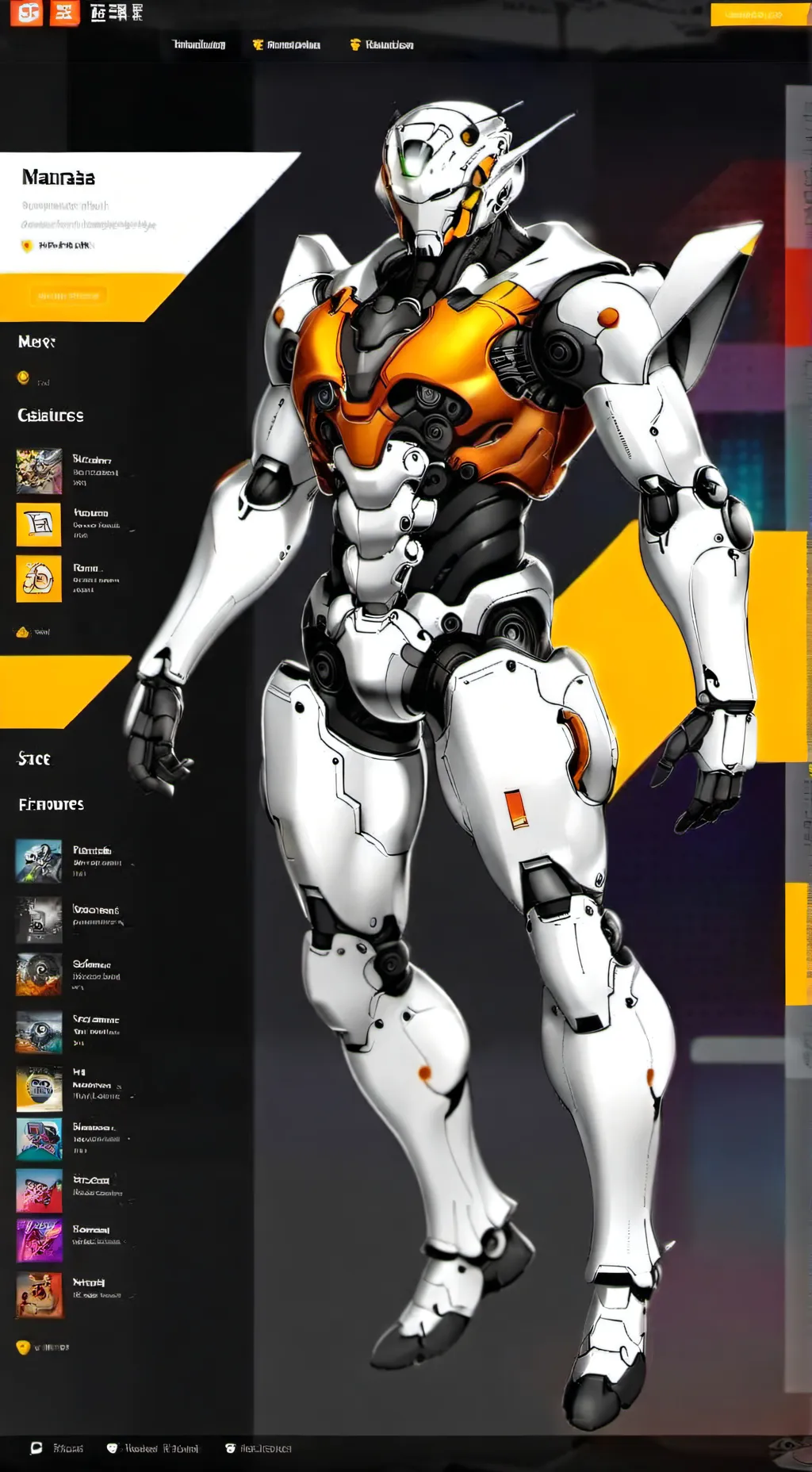ai character: Armored Mech background