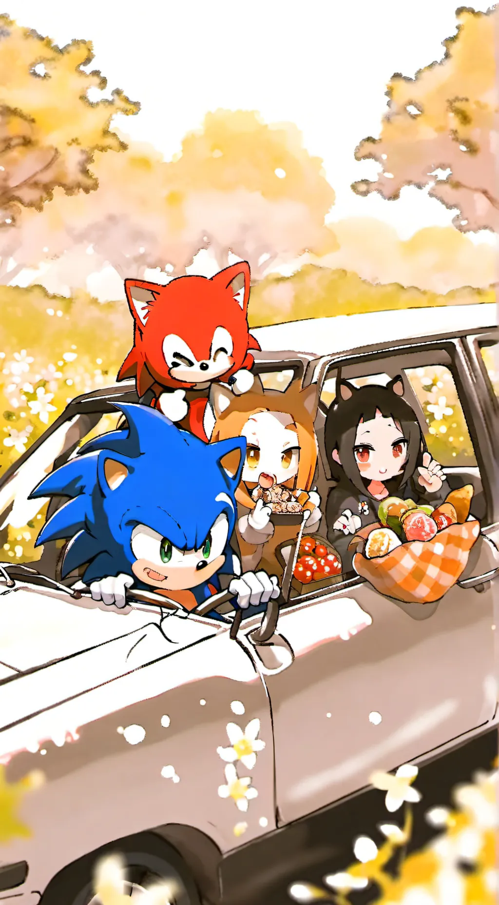 ai character: Sonic roadtrip #1 background