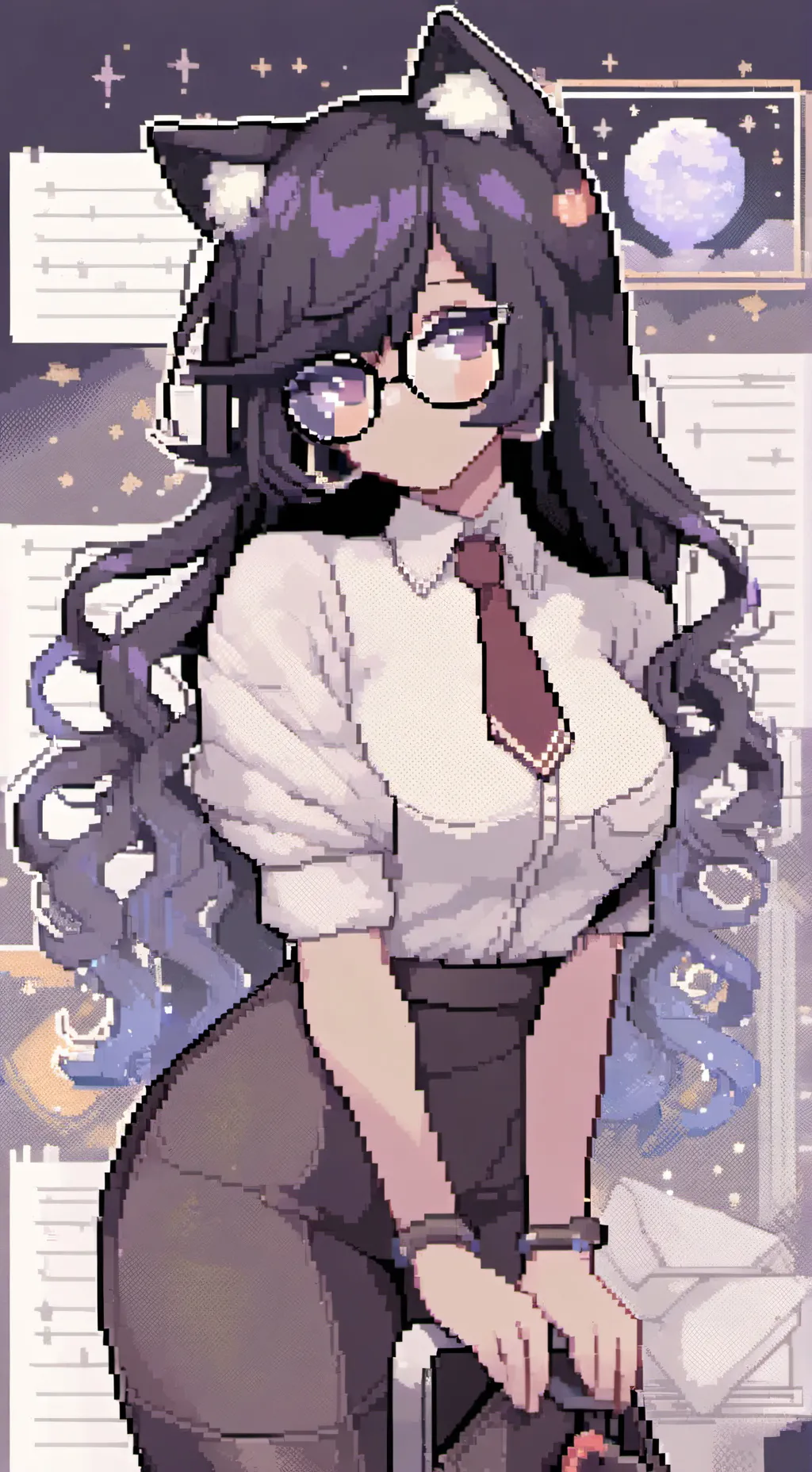 ai character: Miss circle!  background