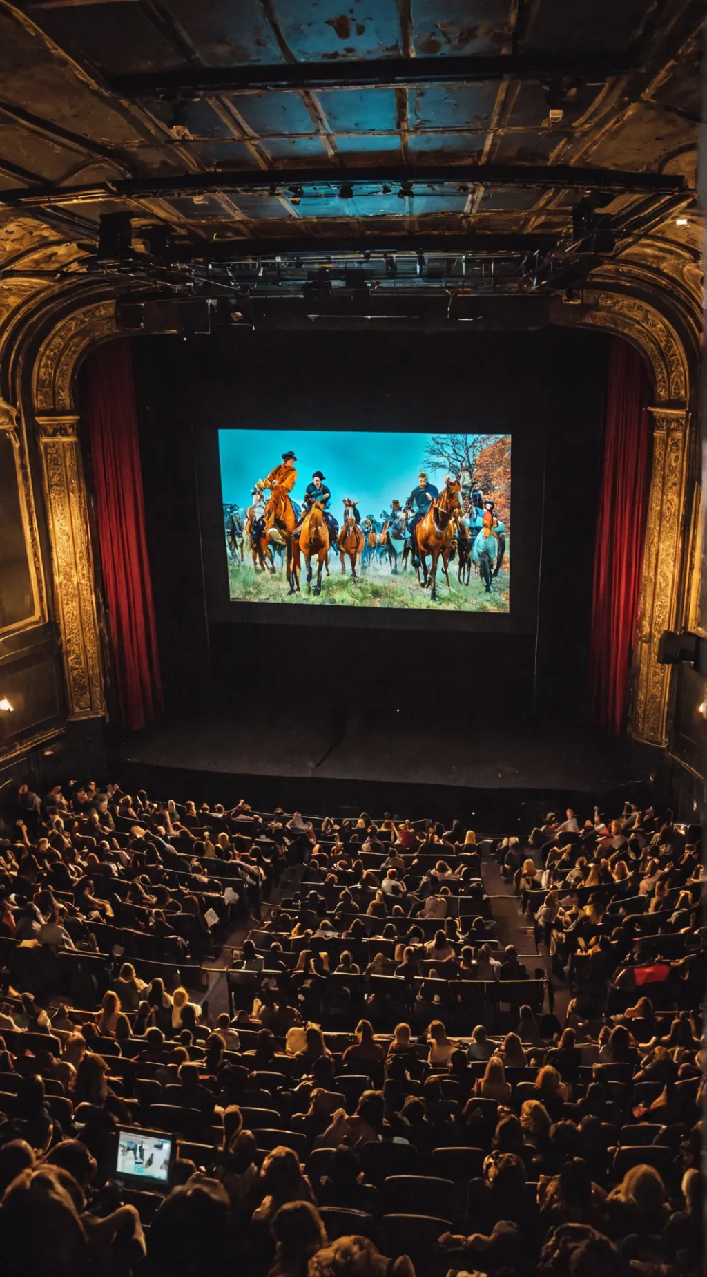 ai character: Movie Theater background