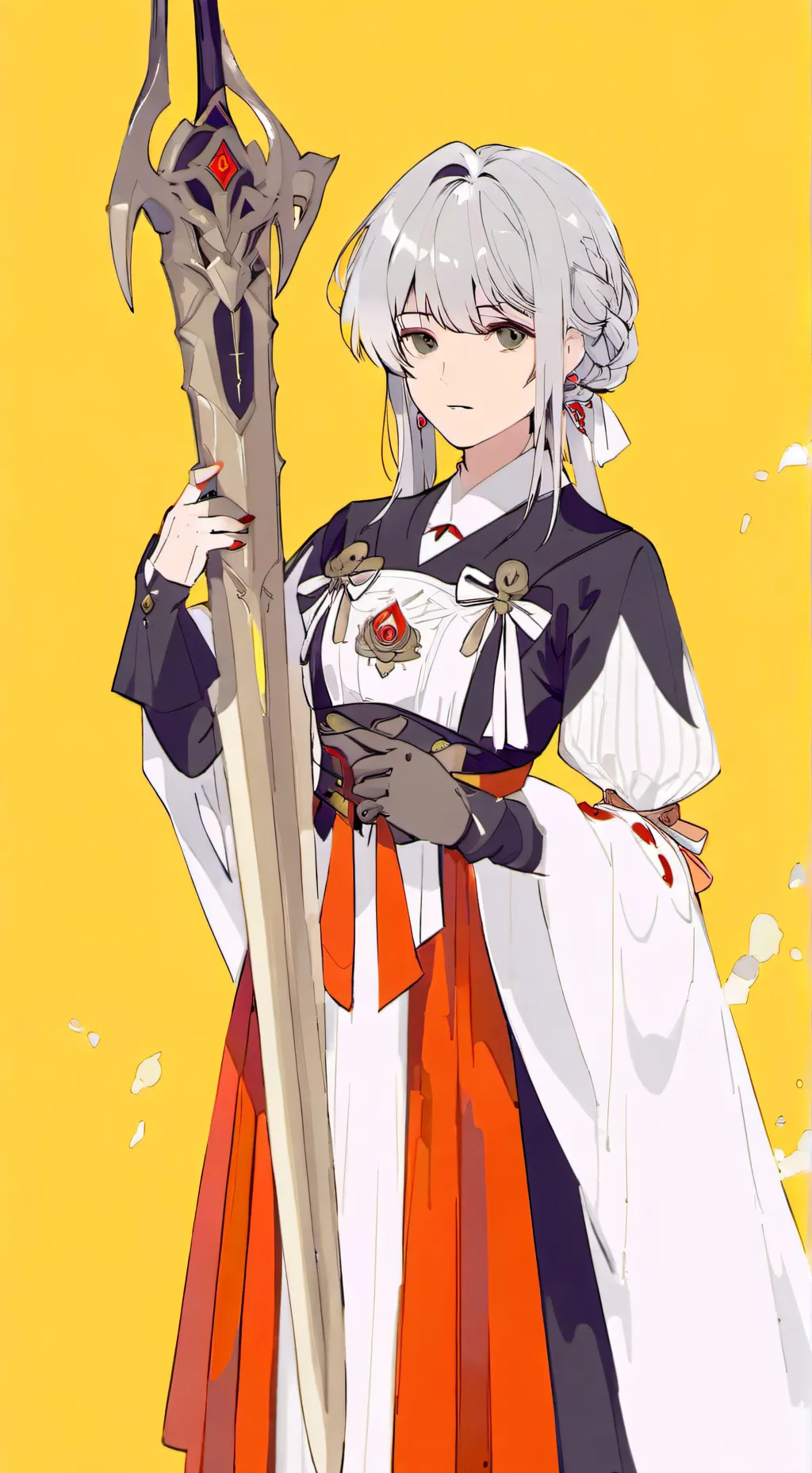 ai character: garota espadachim background