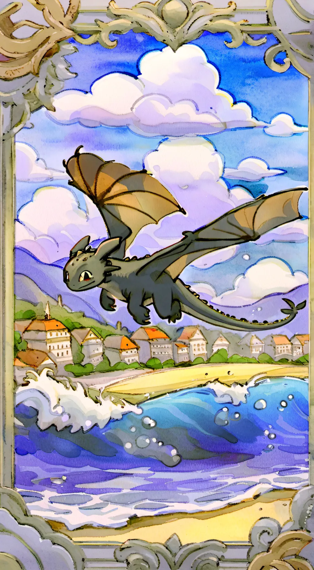 ai character: mha (toothless) background