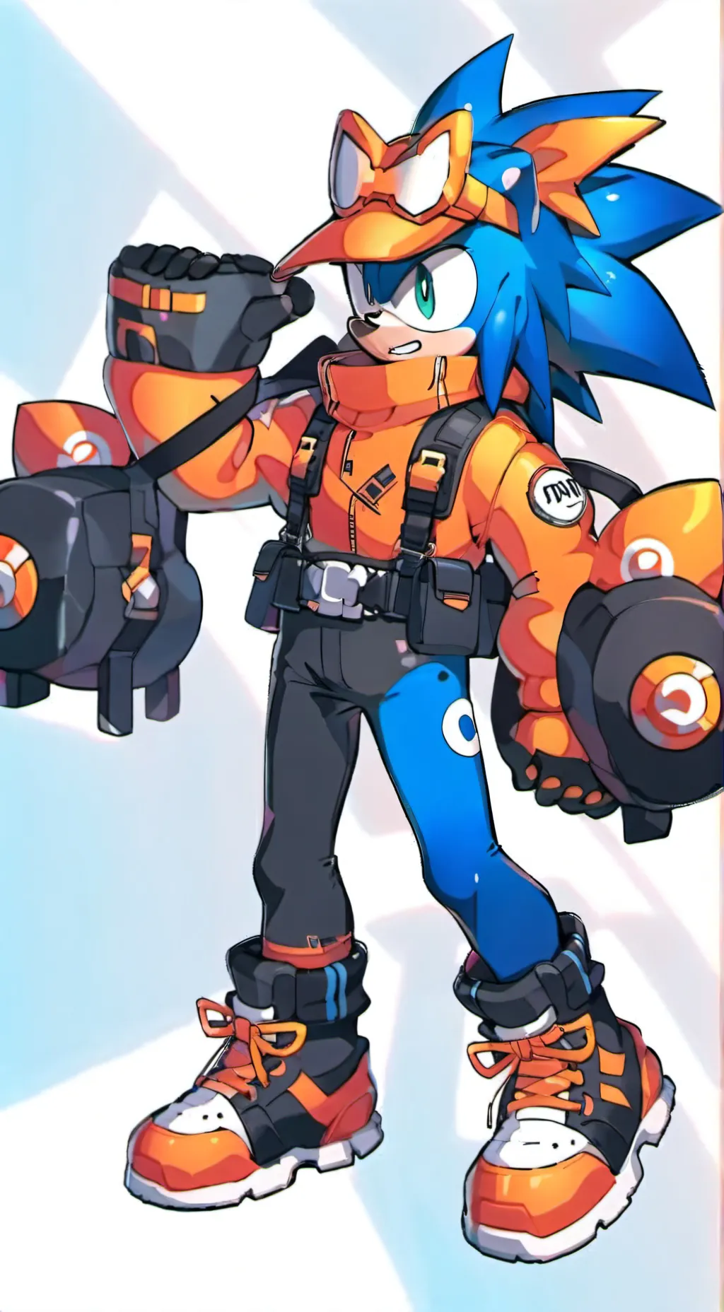 ai character: Sonic (nerd) background