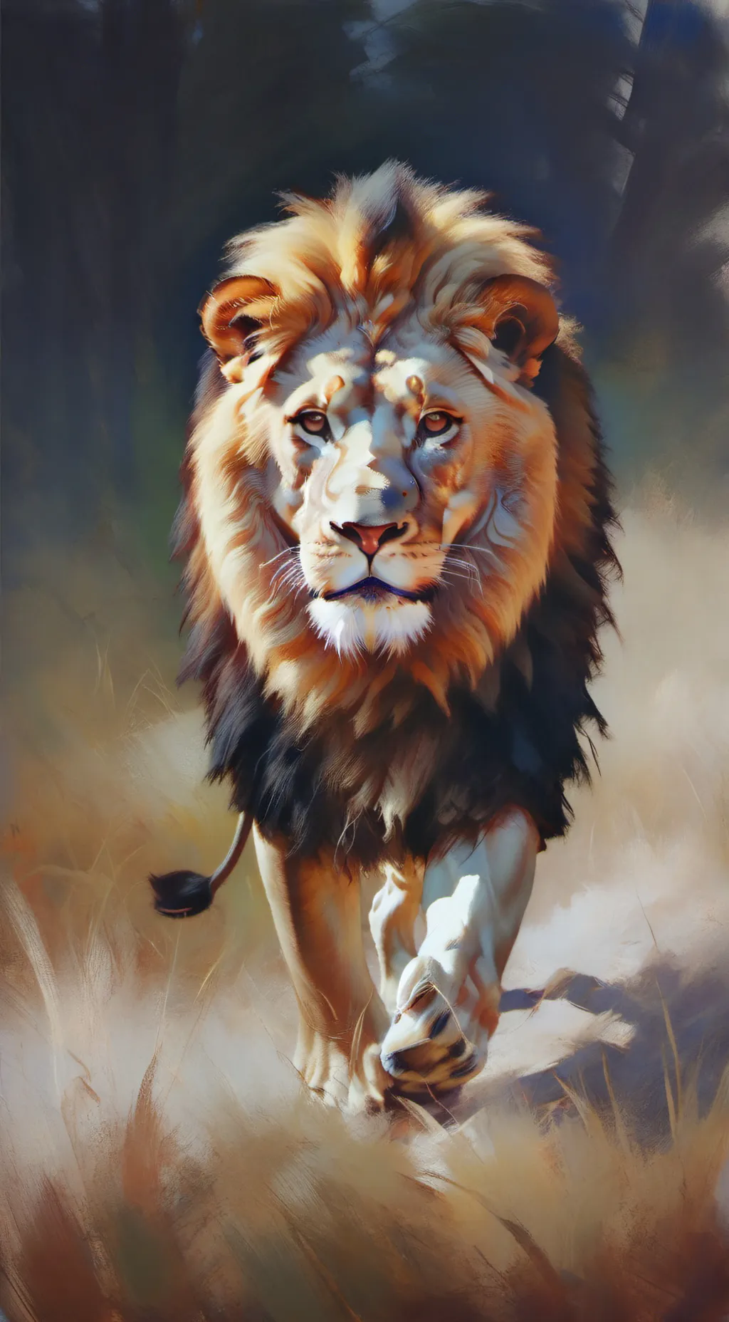 ai character: Lion background