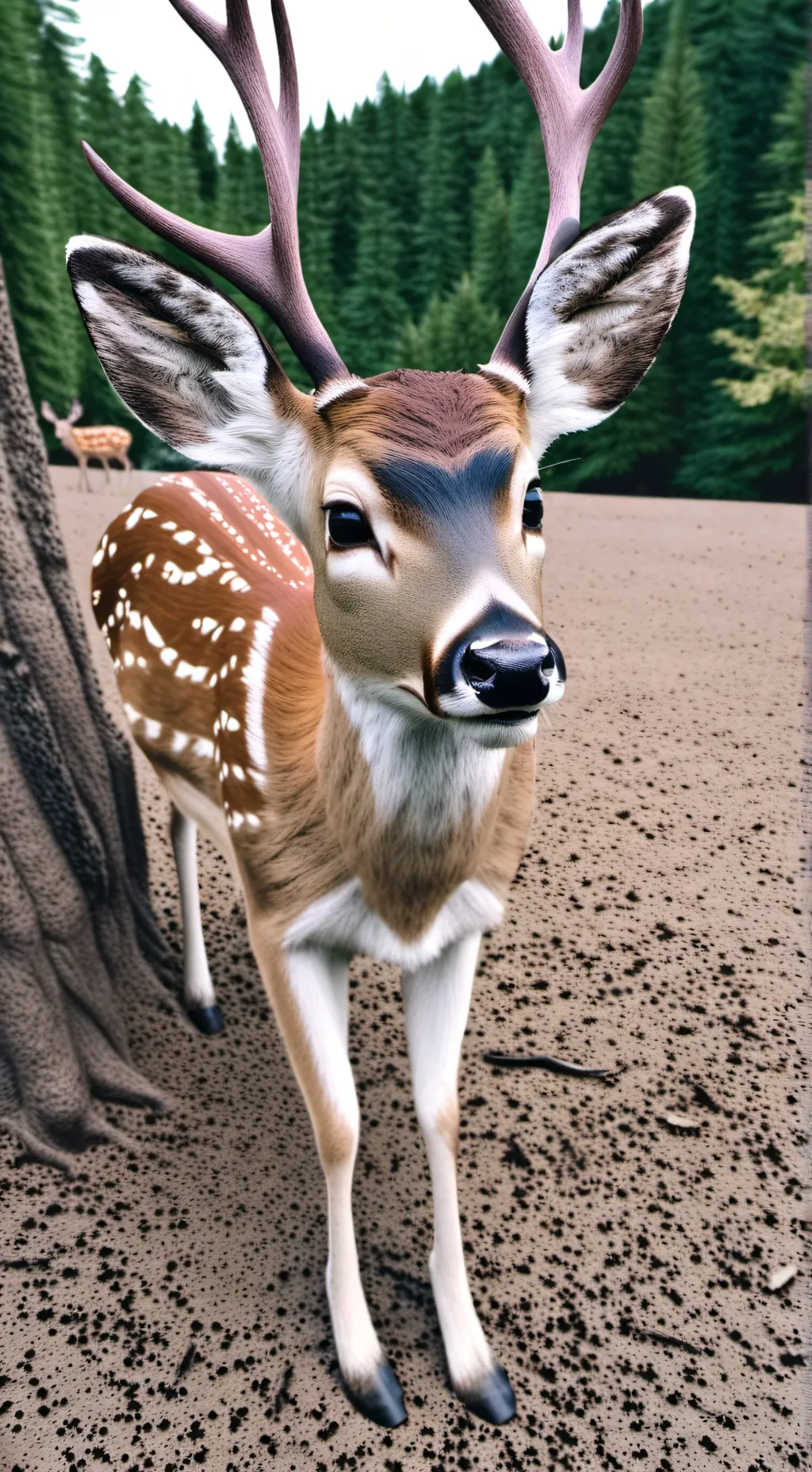 ai character: Deer background