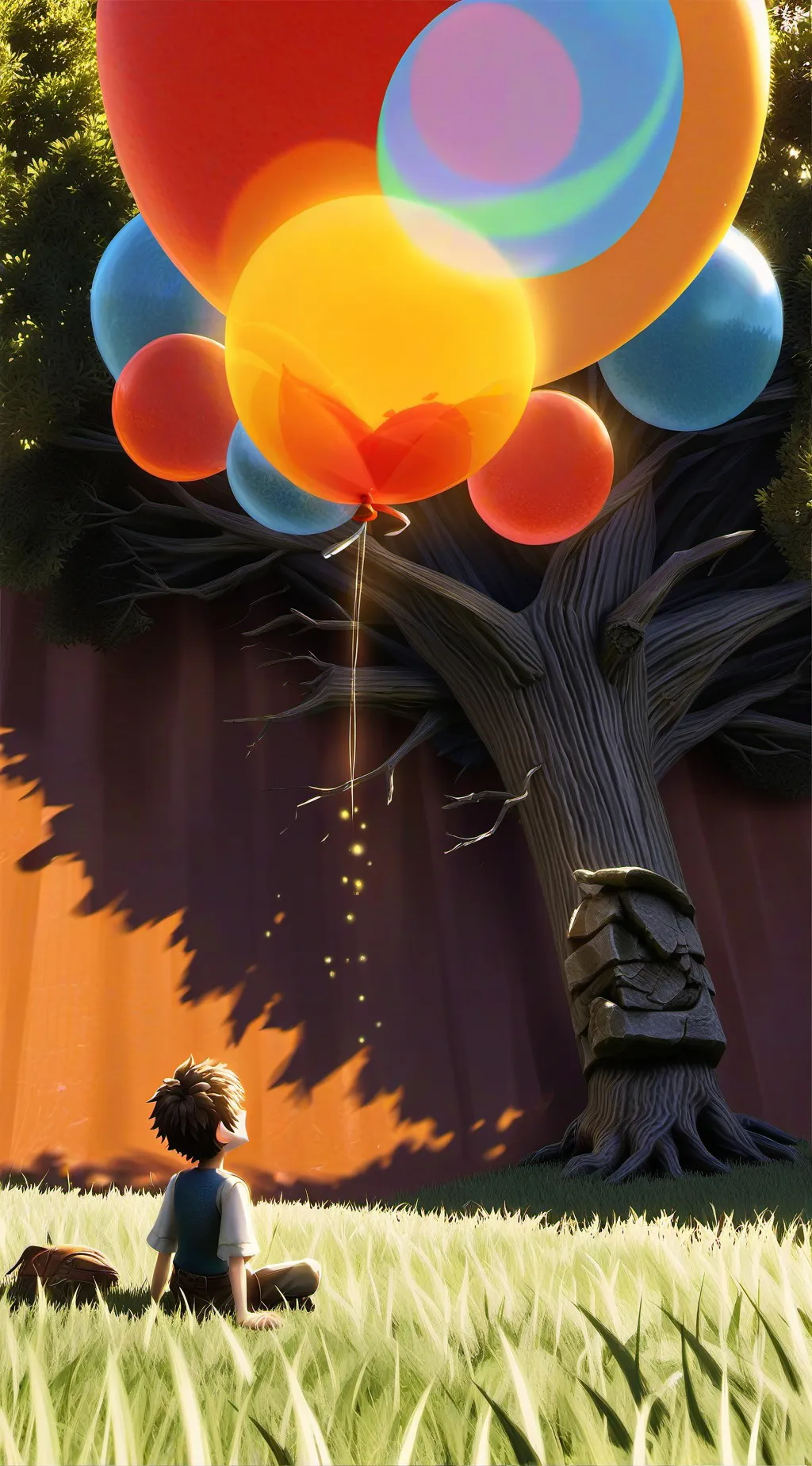 ai character: Looy the ballon  background