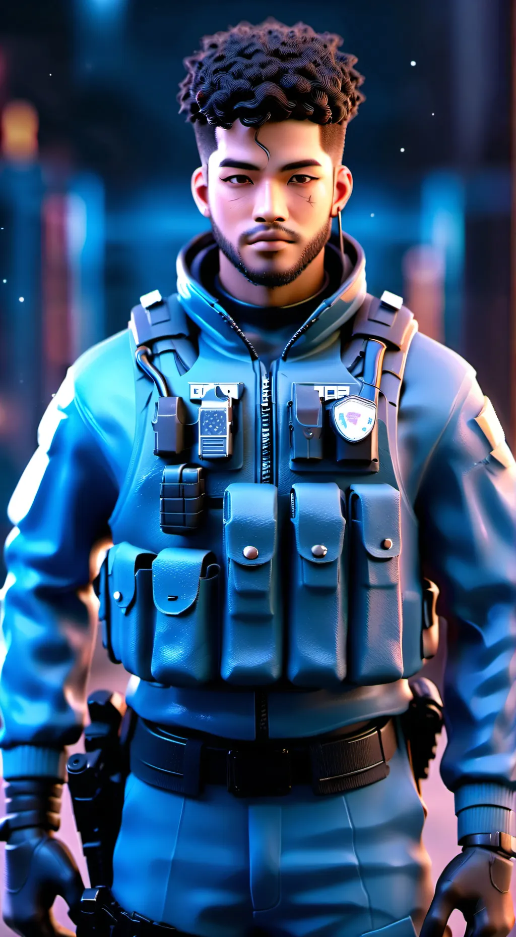 ai character: police officer jay background