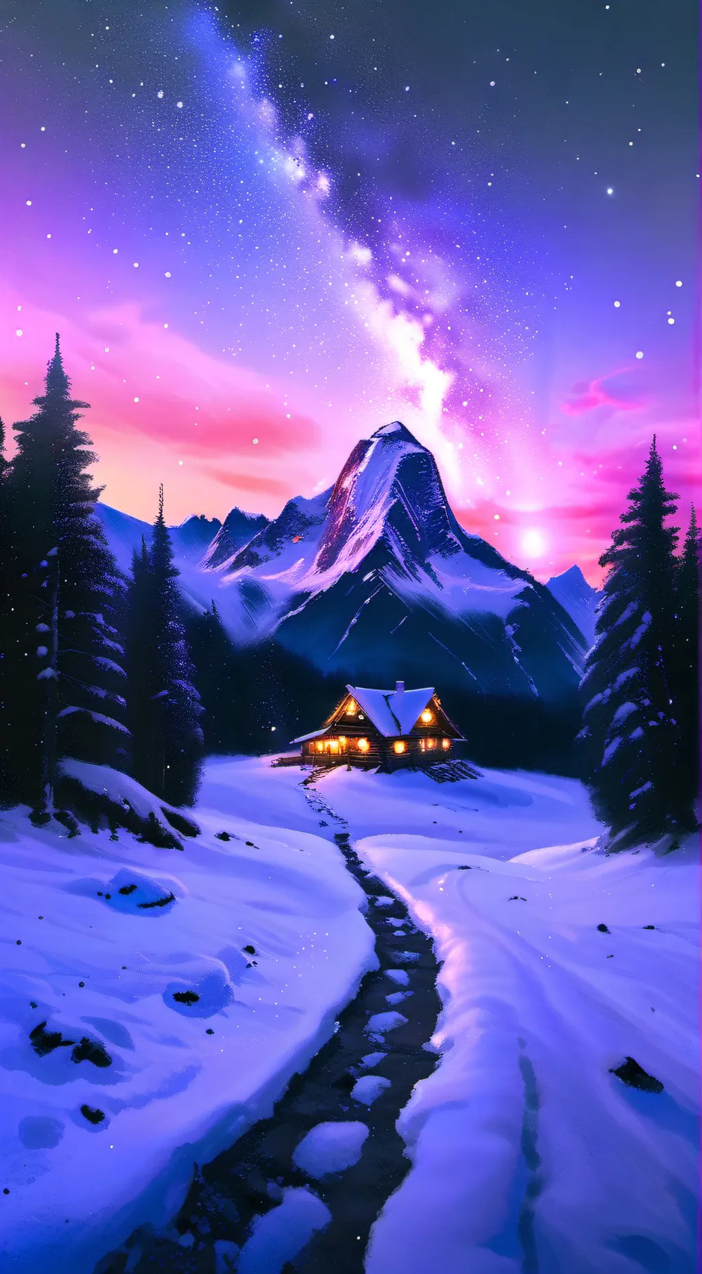 ai character: winter night HH background