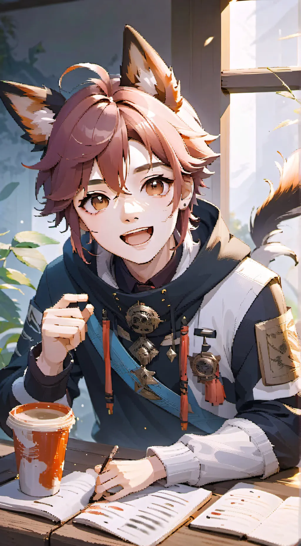 ai character: Moon background