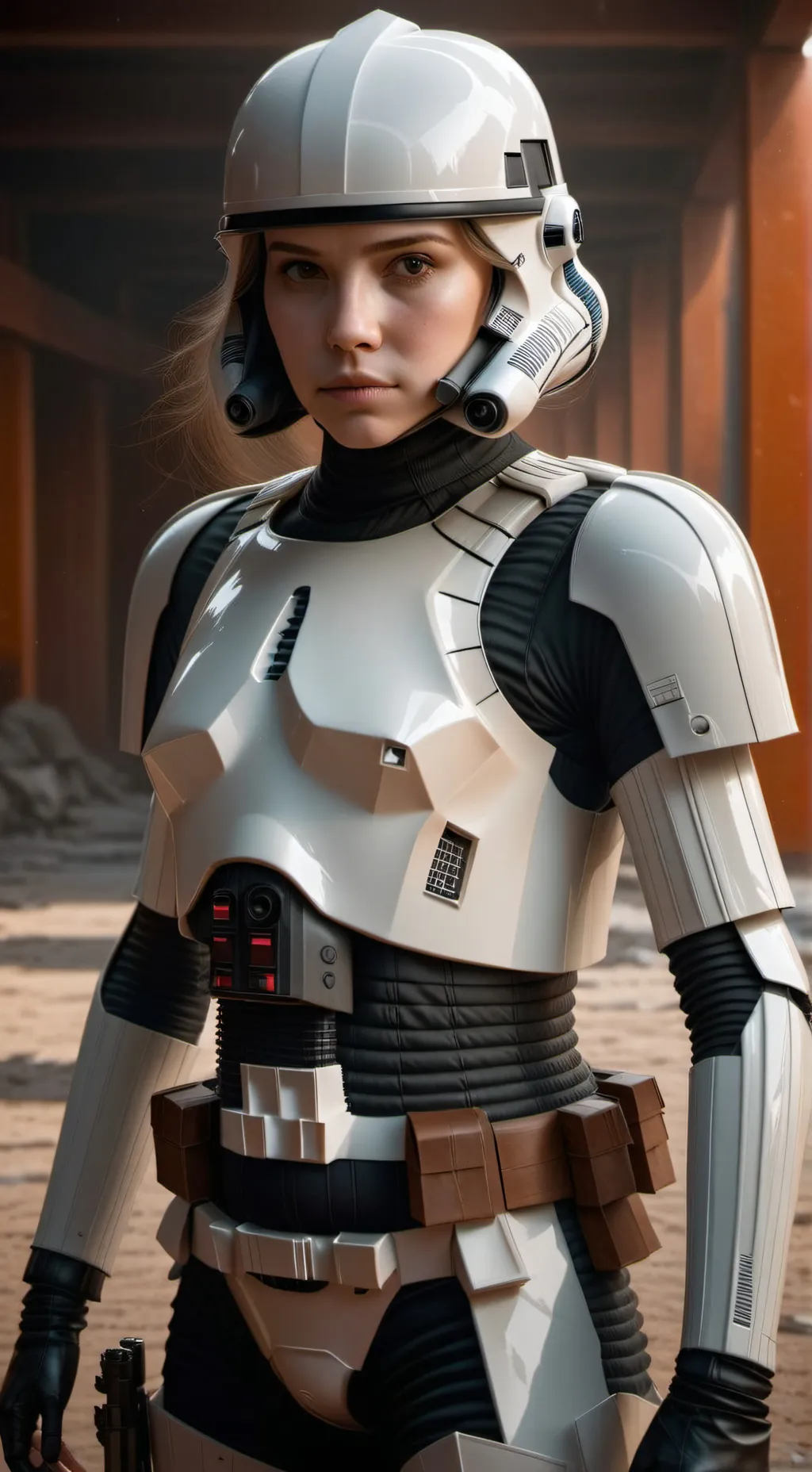ai character: female stormtroope background