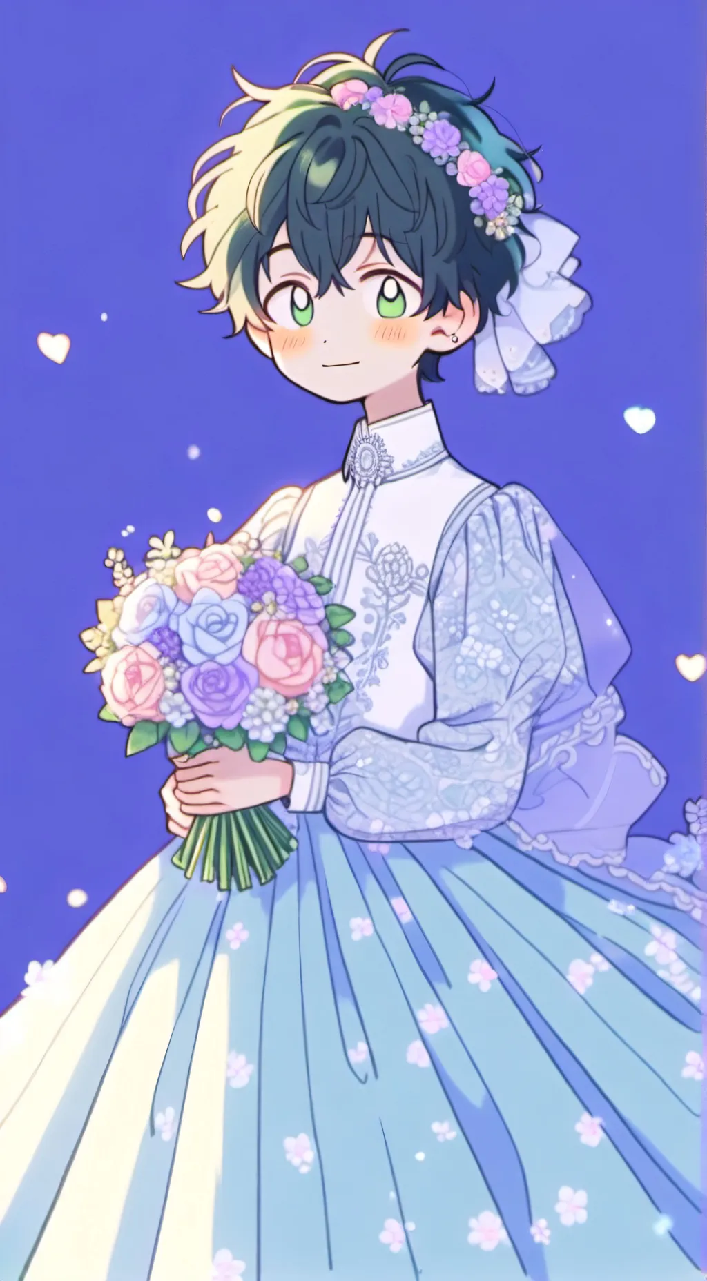 ai character: dkbk wedding day background