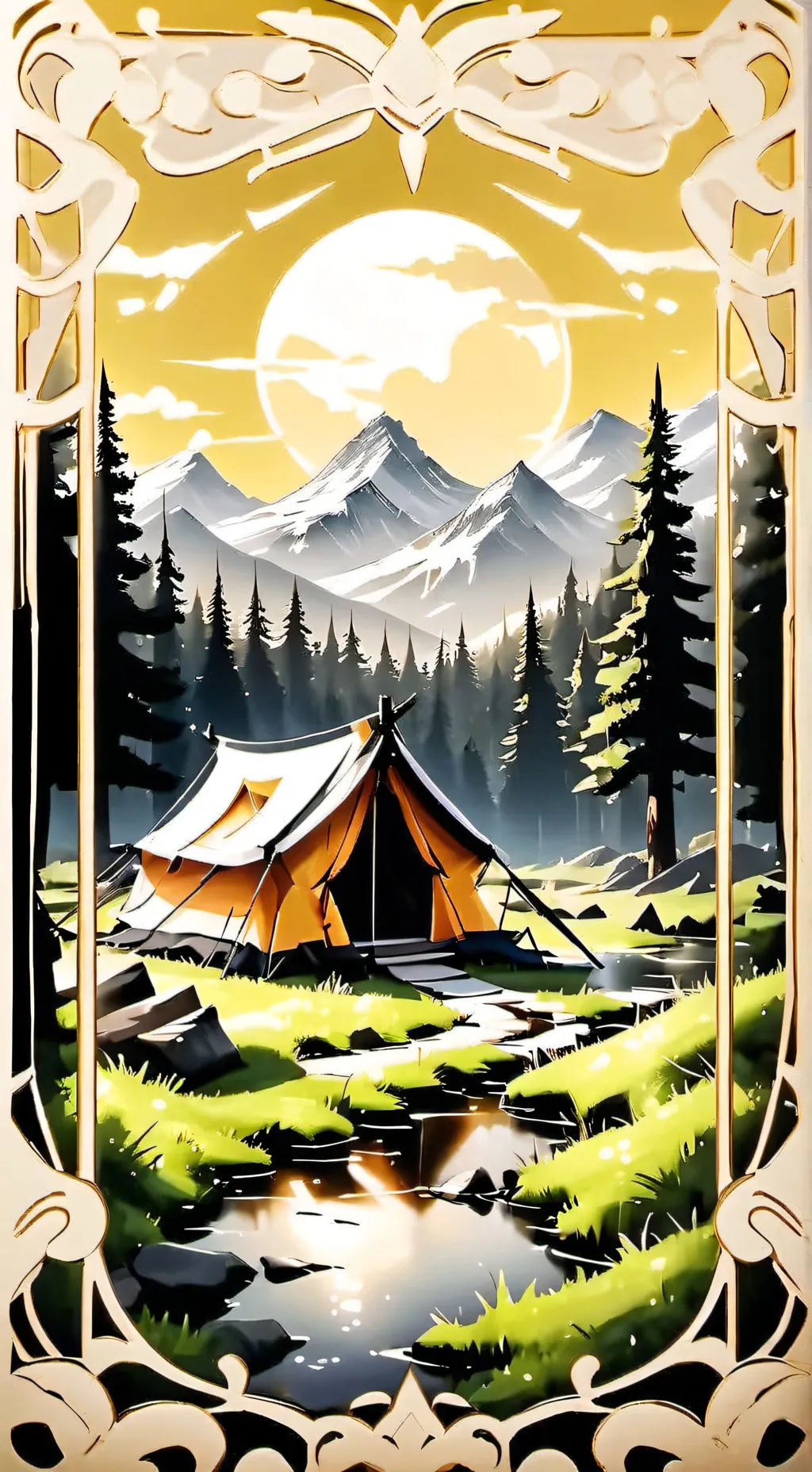 ai character: forsaken camp background