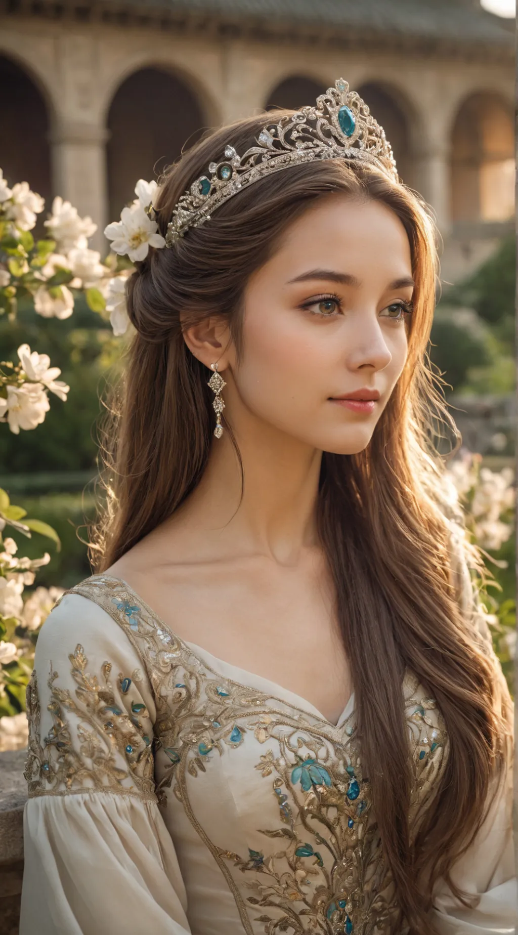 ai character: The Enigmatic Princess background