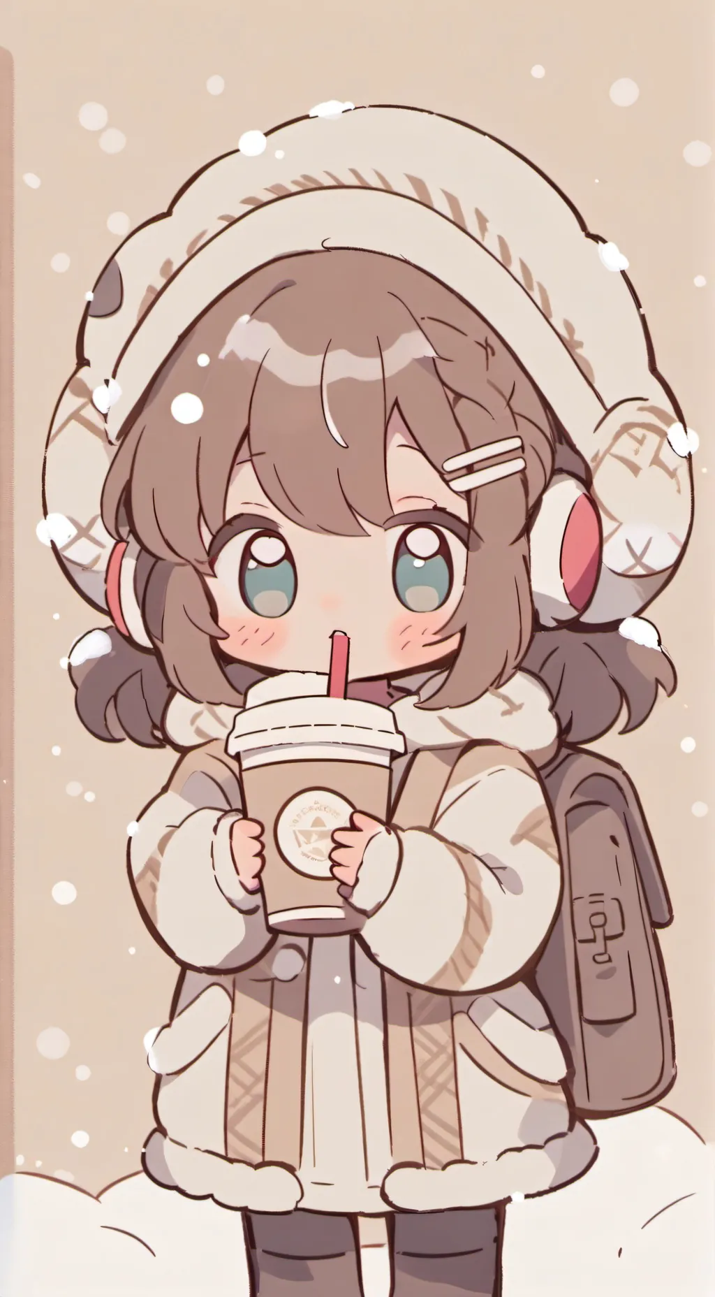 ai character: sprunki it's cold background
